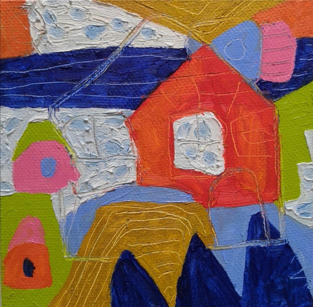 Анна Сави (АСА) (Картина, живопись - 
                  20 x 20 см) Про дом