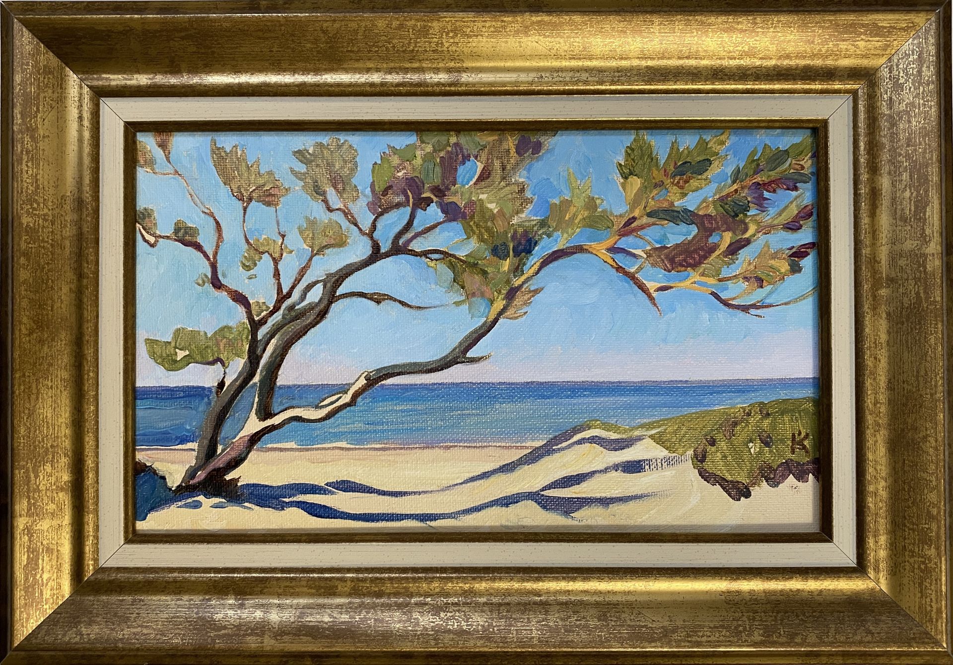 Алексей Кротов (Картина, живопись - 
                  33 x 23 см) Дерево на берегу Куршской косы
