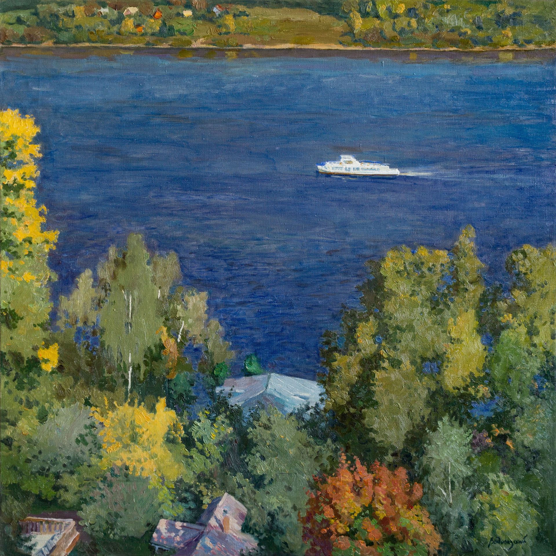 Николай Водолазский (Картина, живопись - 
                  70 x 70 см) На Волге