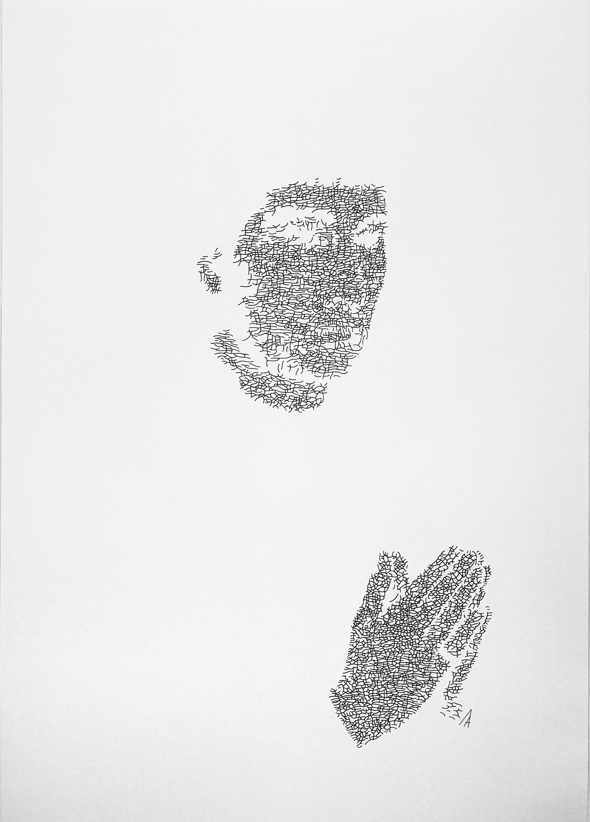 Анастасия Левина (Авторская графика - 
                  50 x 70 см) Портрет Томмазо Портинари