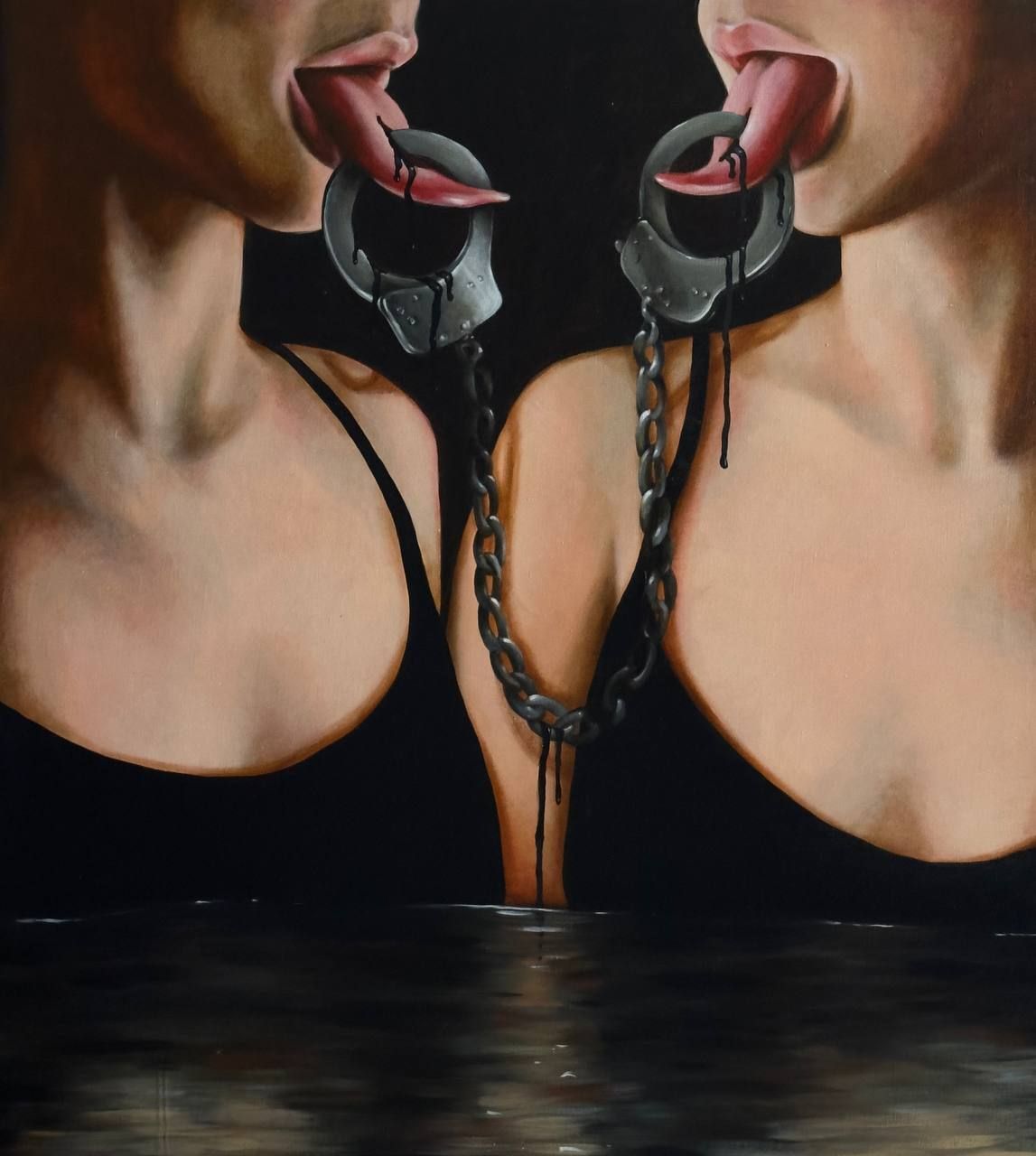 Татьяна Вафина (Картина, живопись - 
                  100 x 110 см) Злые языки