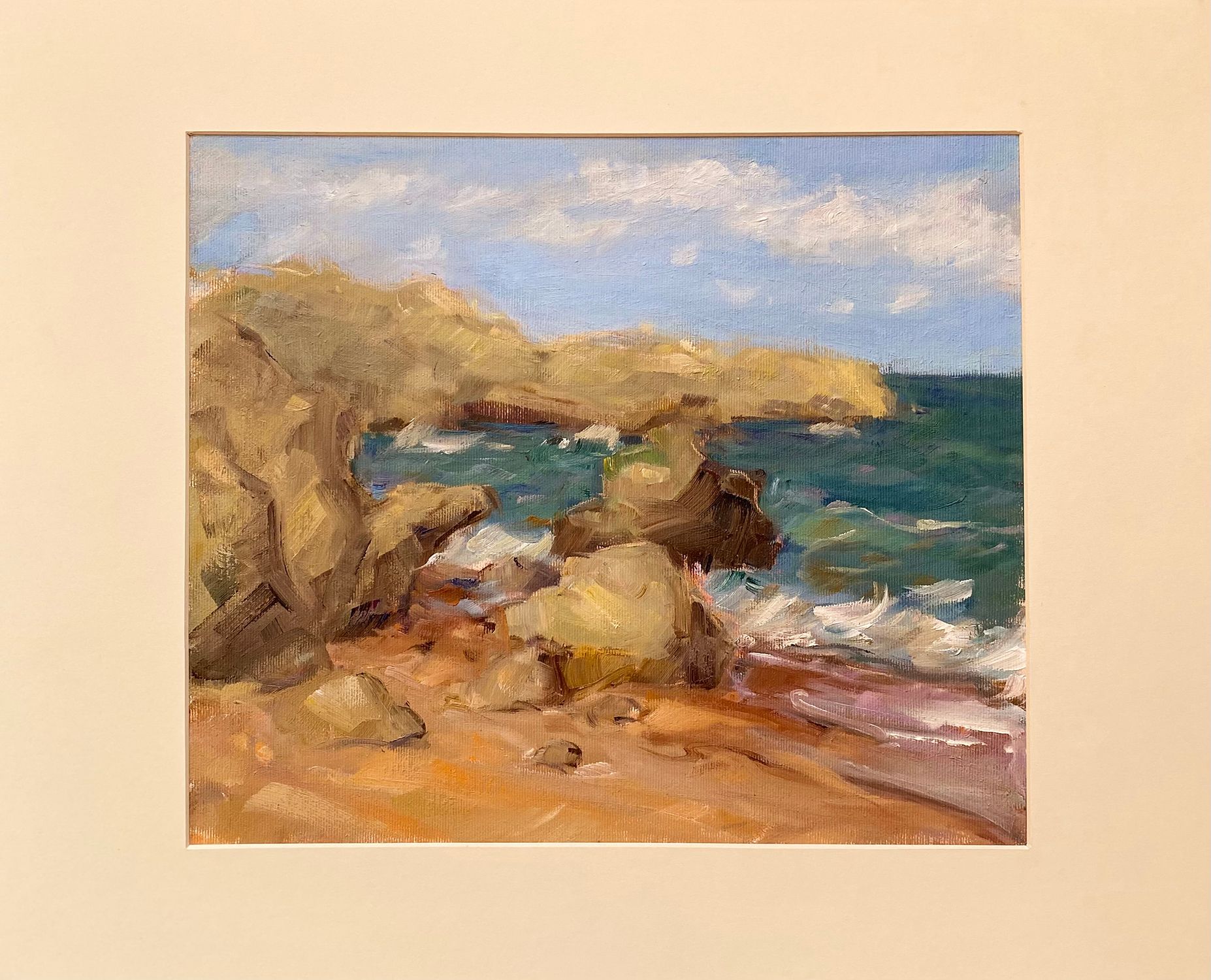 Екатерина Феоктистова (Авторская графика - 
                  50 x 40 см) Ветер в бухте