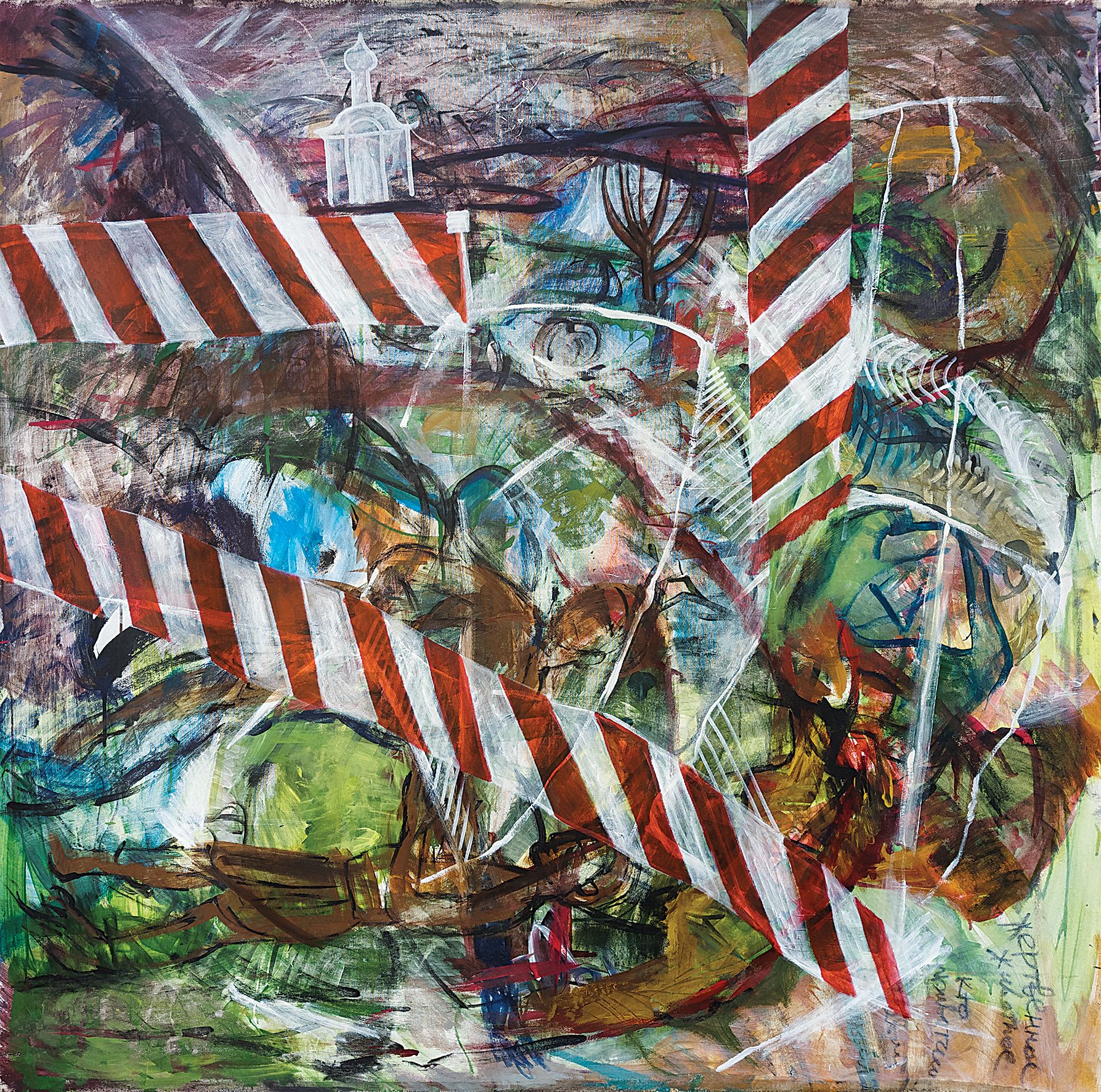 Татьяна Левченко (Картина, живопись - 
                  150 x 150 см) Внутренние границы