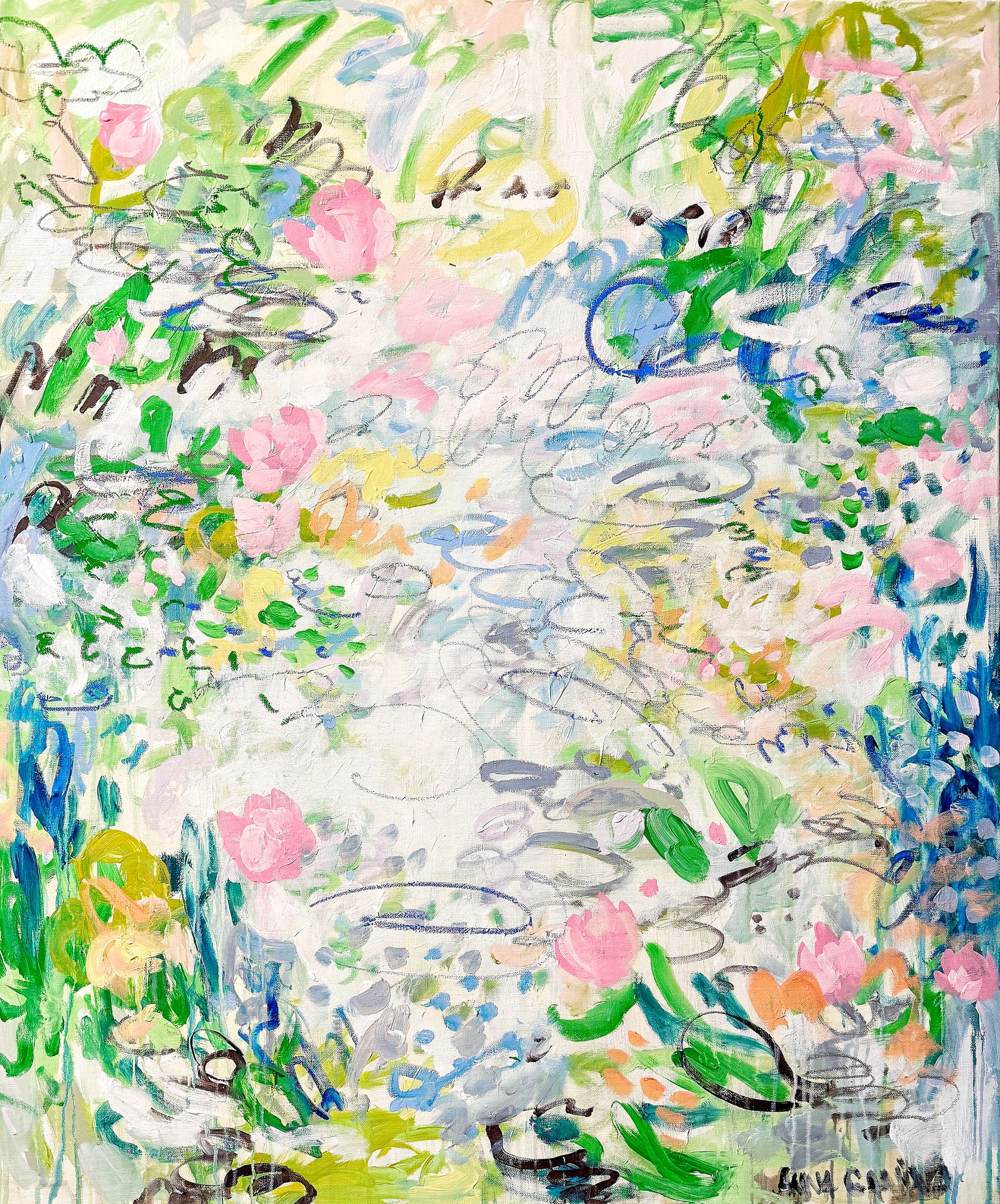Анна Ганина (Картина, живопись - 
                  100 x 120 см) Lily pond