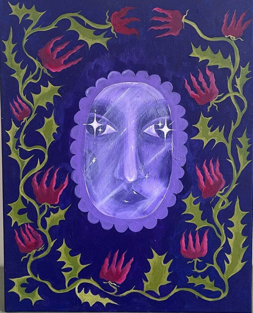 Лера Варпаева (Картина, живопись - 
                  40 x 50 см) Зеркало
