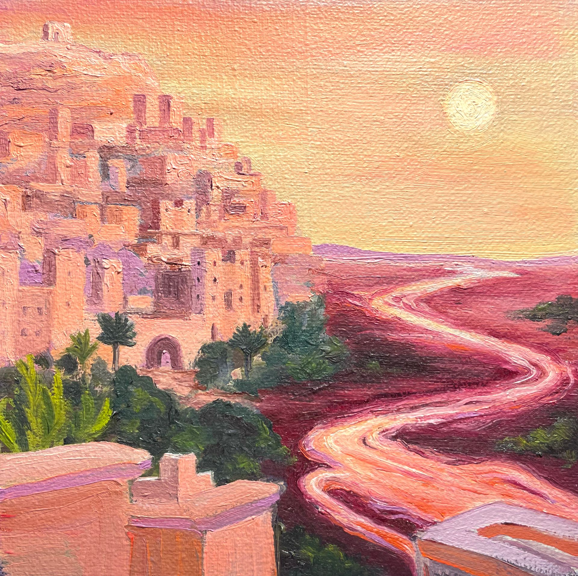 Елизавета Маренкова (Картина, живопись - 
                  18 x 18 см) Айт-Бен-Хадду, Марокко