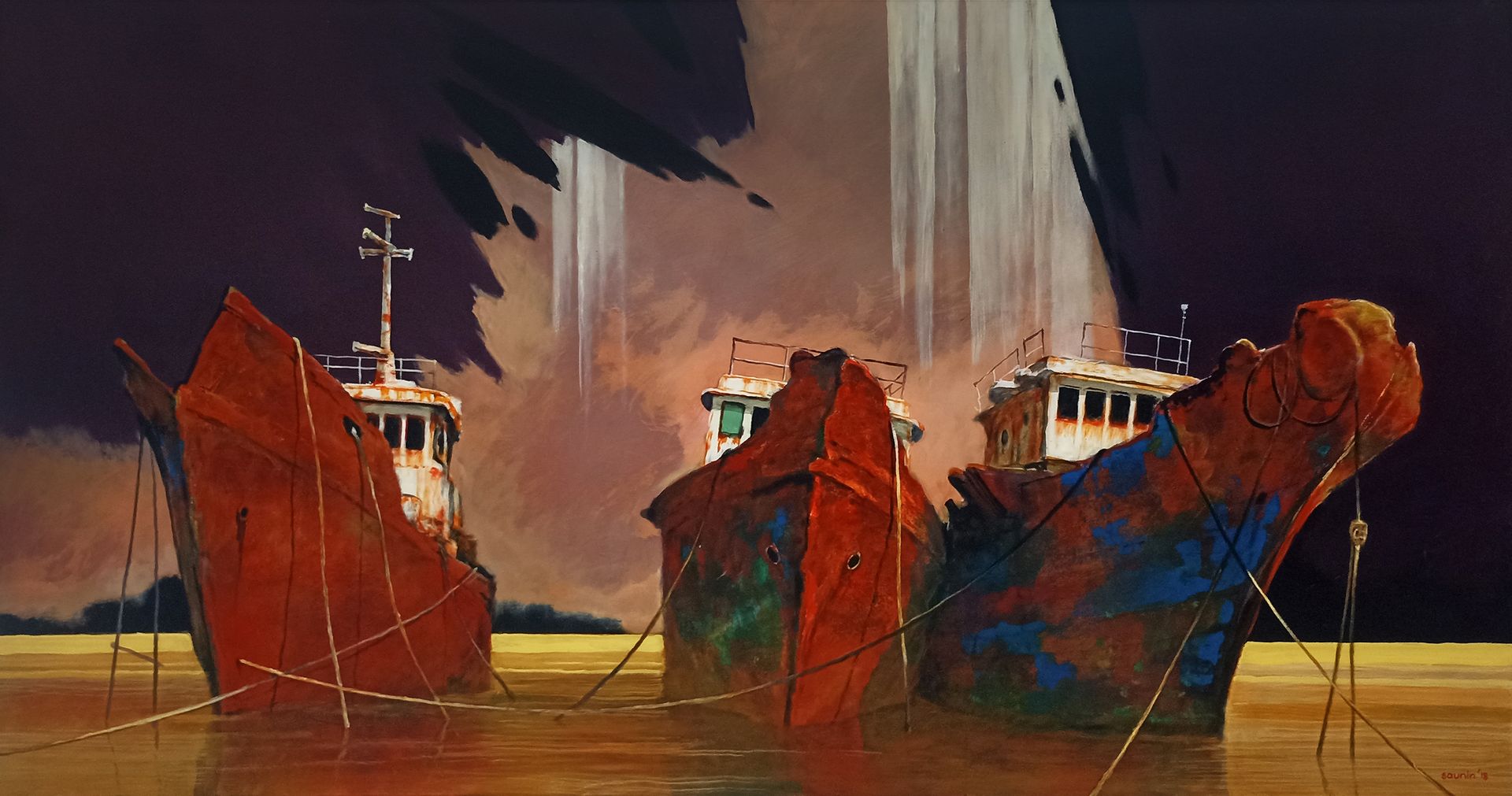 Денис Саунин (Картина, живопись - 
                  190 x 100 см) Дружба