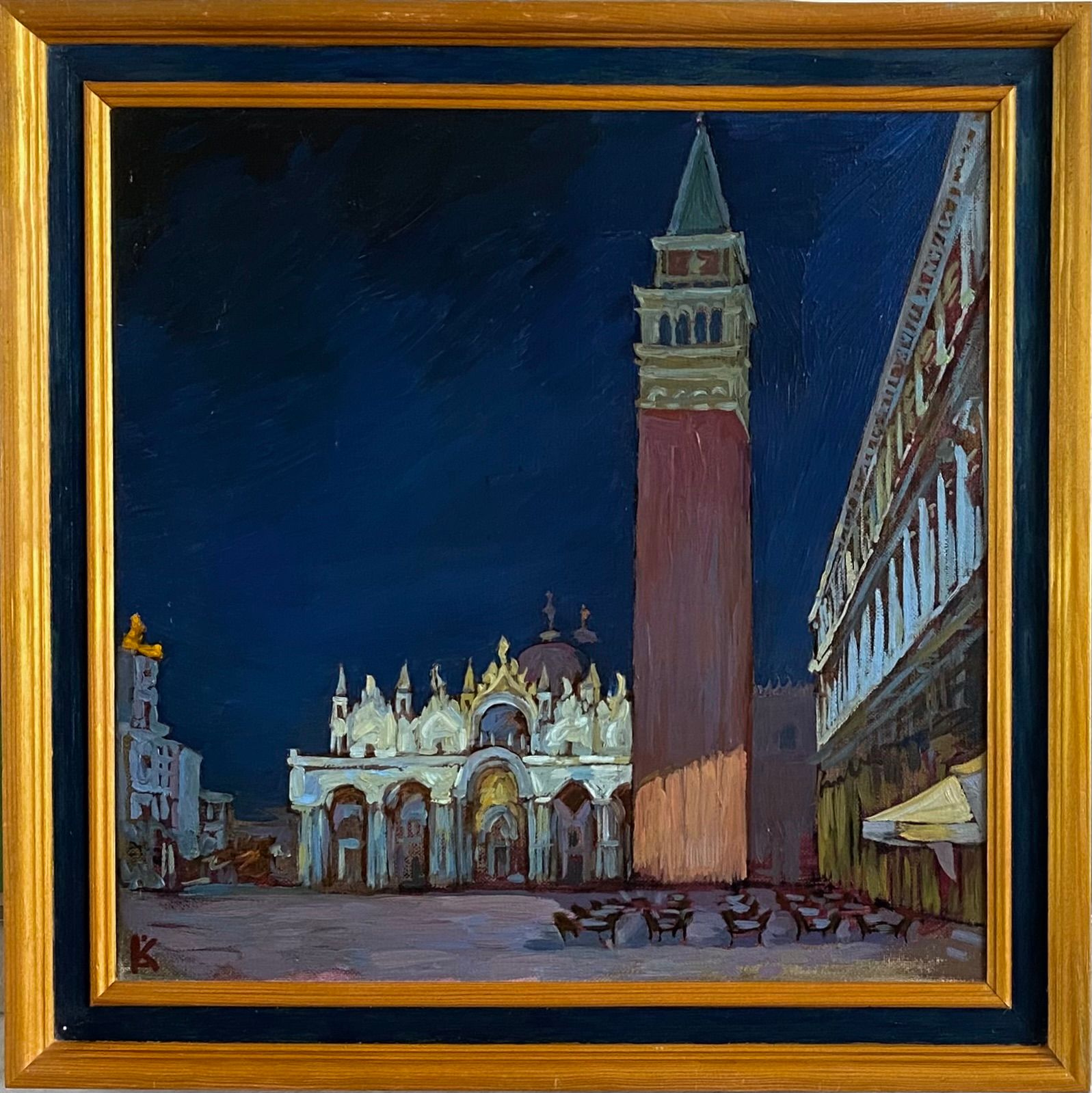 Алексей Кротов (Картина, живопись - 
                  30 x 30 см) Площадь Сан Марко ночью
