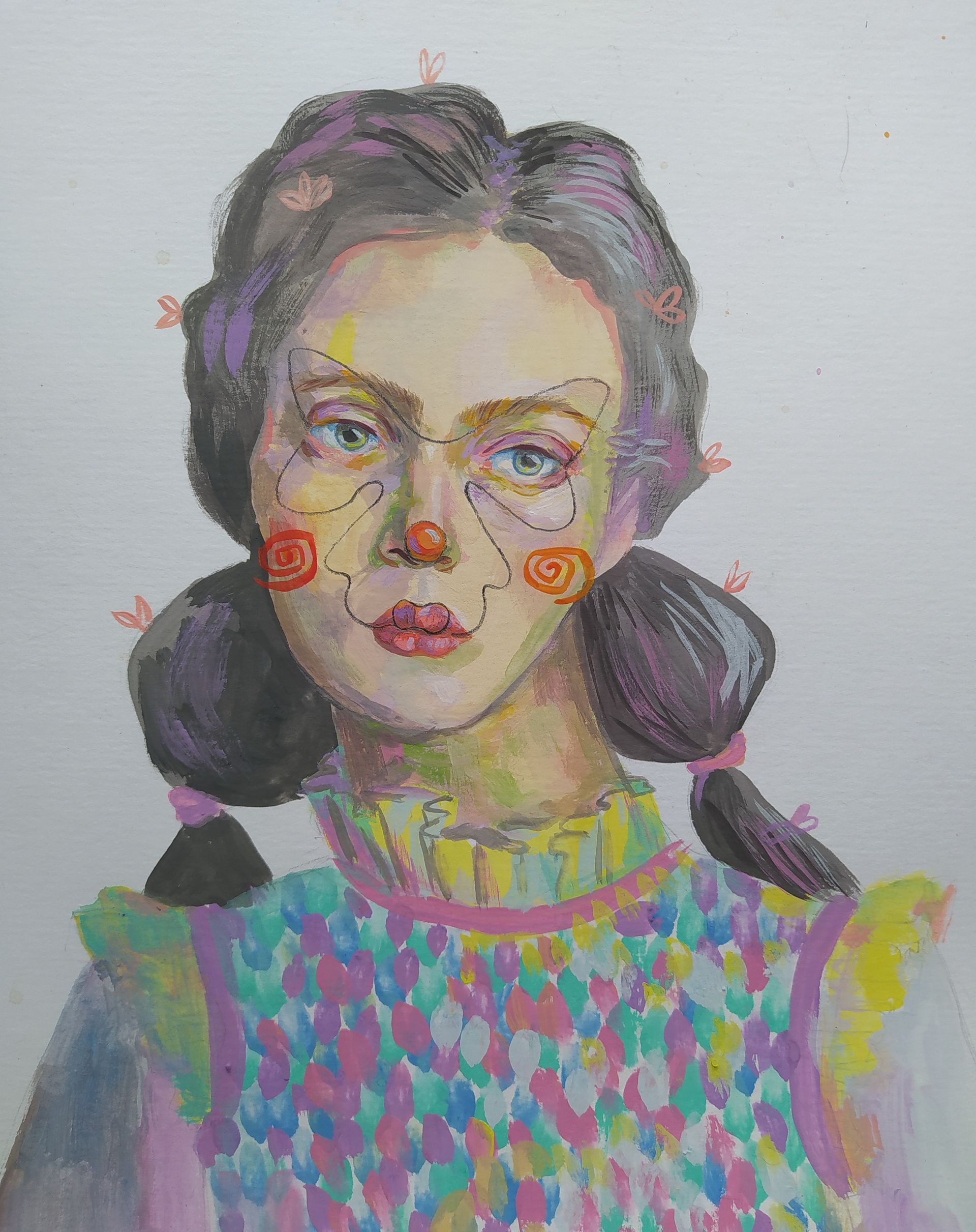 Анастасия Акулова (Авторская графика - 
                  40 x 42 см) Хорошая девочка