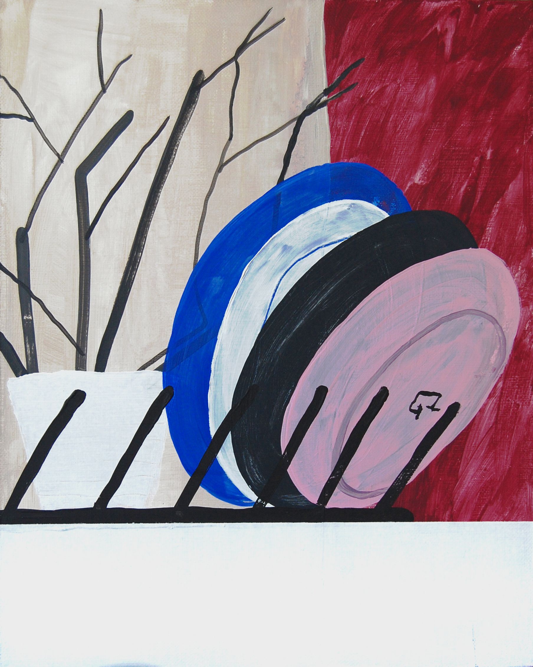 Анна Мельниченко (Картина, живопись - 
                  40 x 50 см) Натюрморт с тарелками