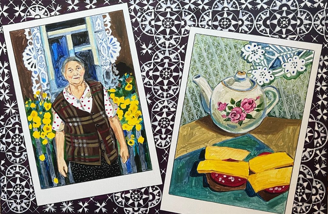 Лена Запрудских (Картина, живопись - 
                  60 x 40 см) Полароидное лето #4