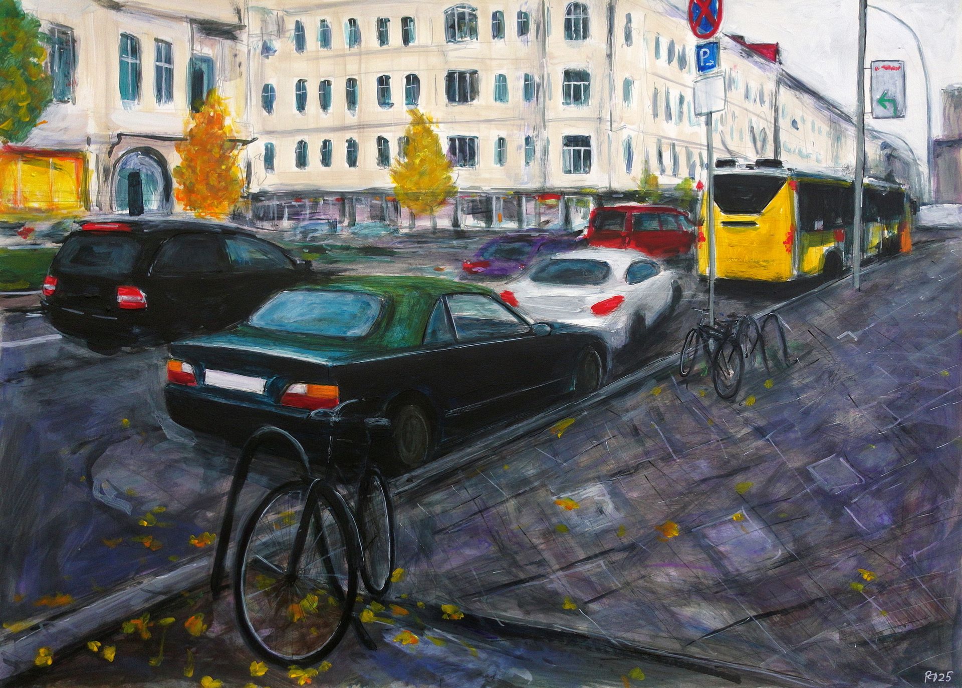 Денис Русаков (Авторская графика - 
                  84 x 60 см) Sidewalk / 3 series