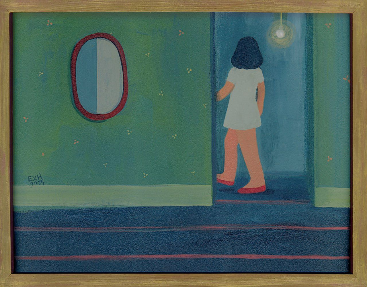 Елена Хасанова (Картина, живопись - 
                  42.5 x 32.5 см) Дом