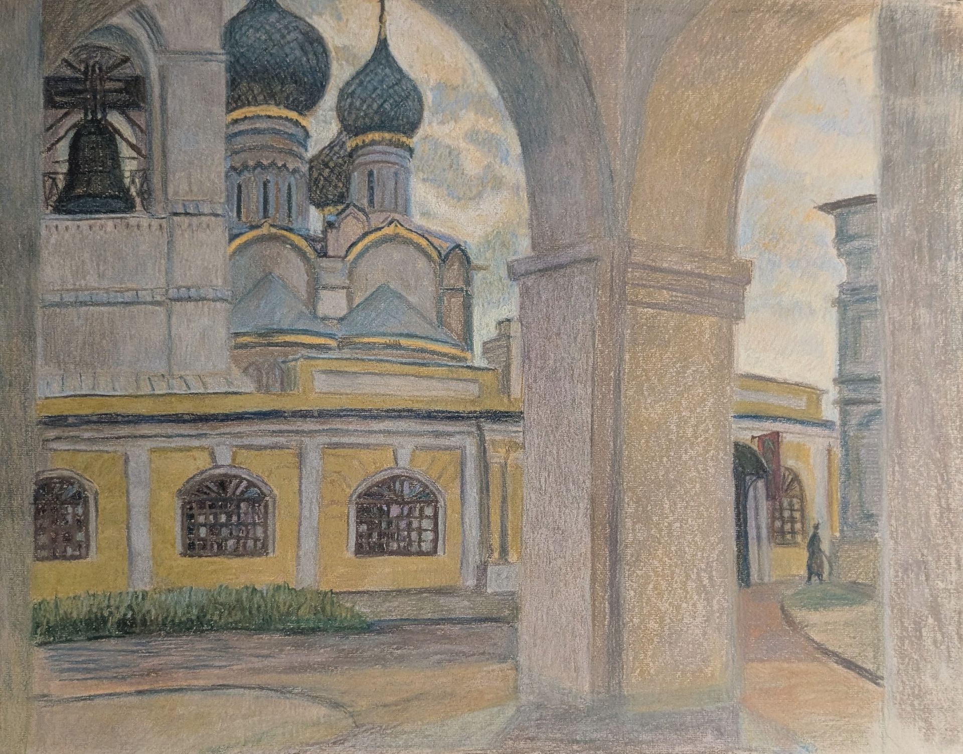 Екатерина Маланьина (Авторская графика - 
                  65 x 50 см) Ростов Великий