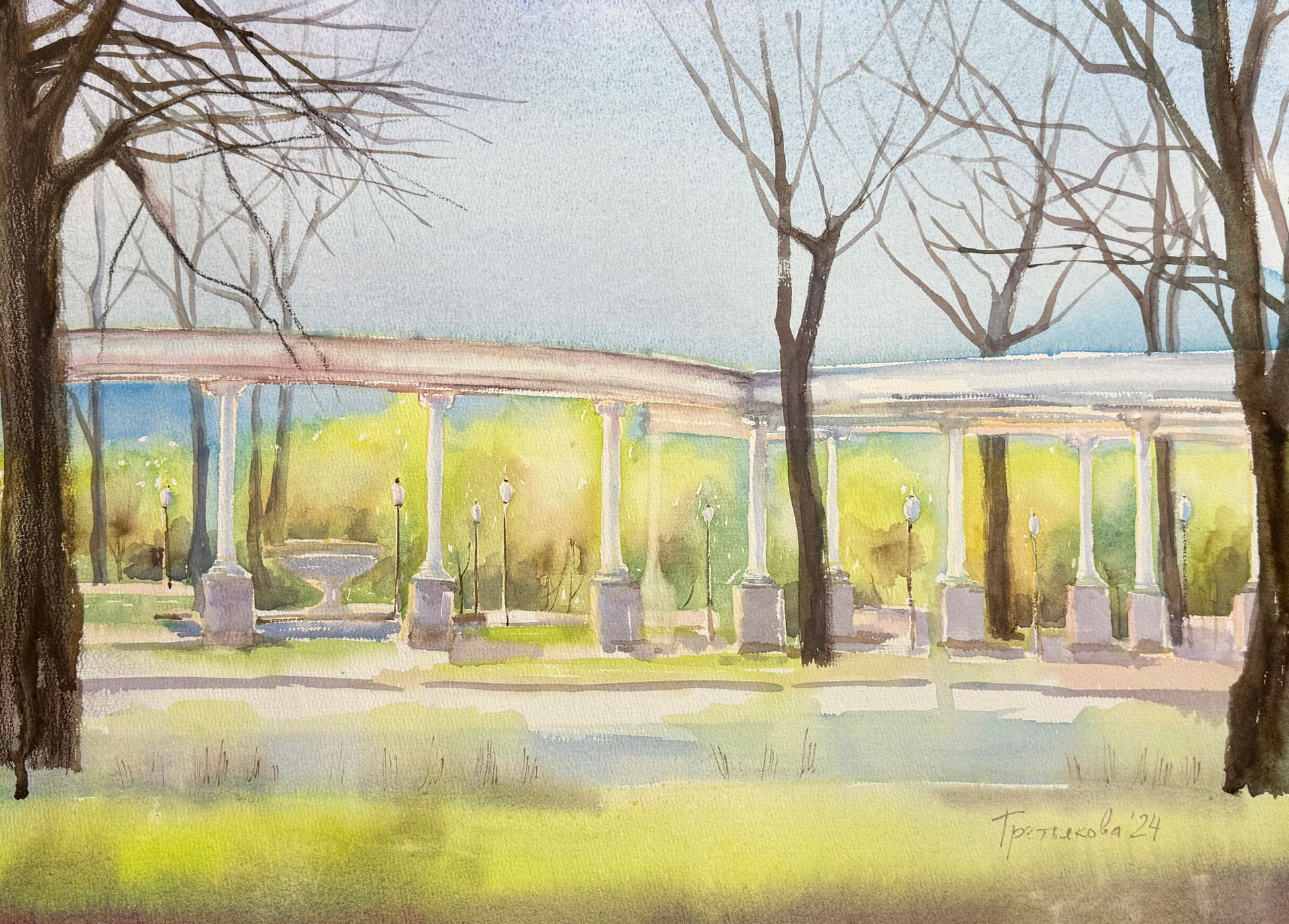 Юлия Третьякова (Авторская графика - 
                  54 x 38 см) Весна. Калининград