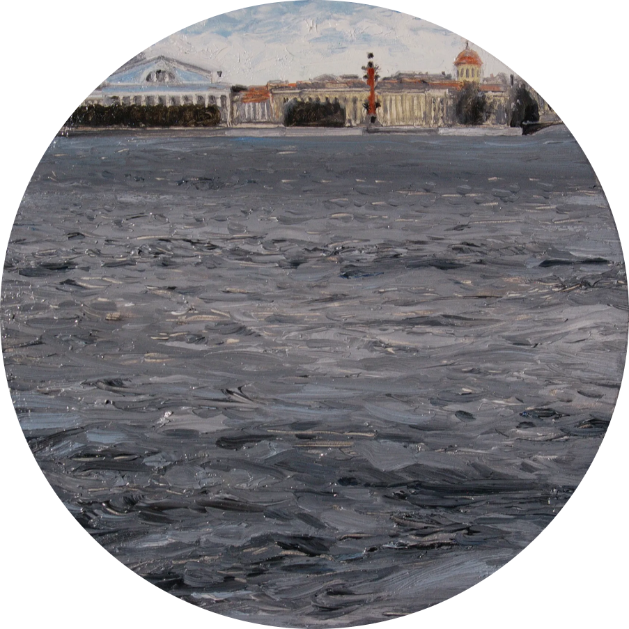 Алан Хатагты (Картина, живопись - 
                  15 x 15 см) Свинцовые воды