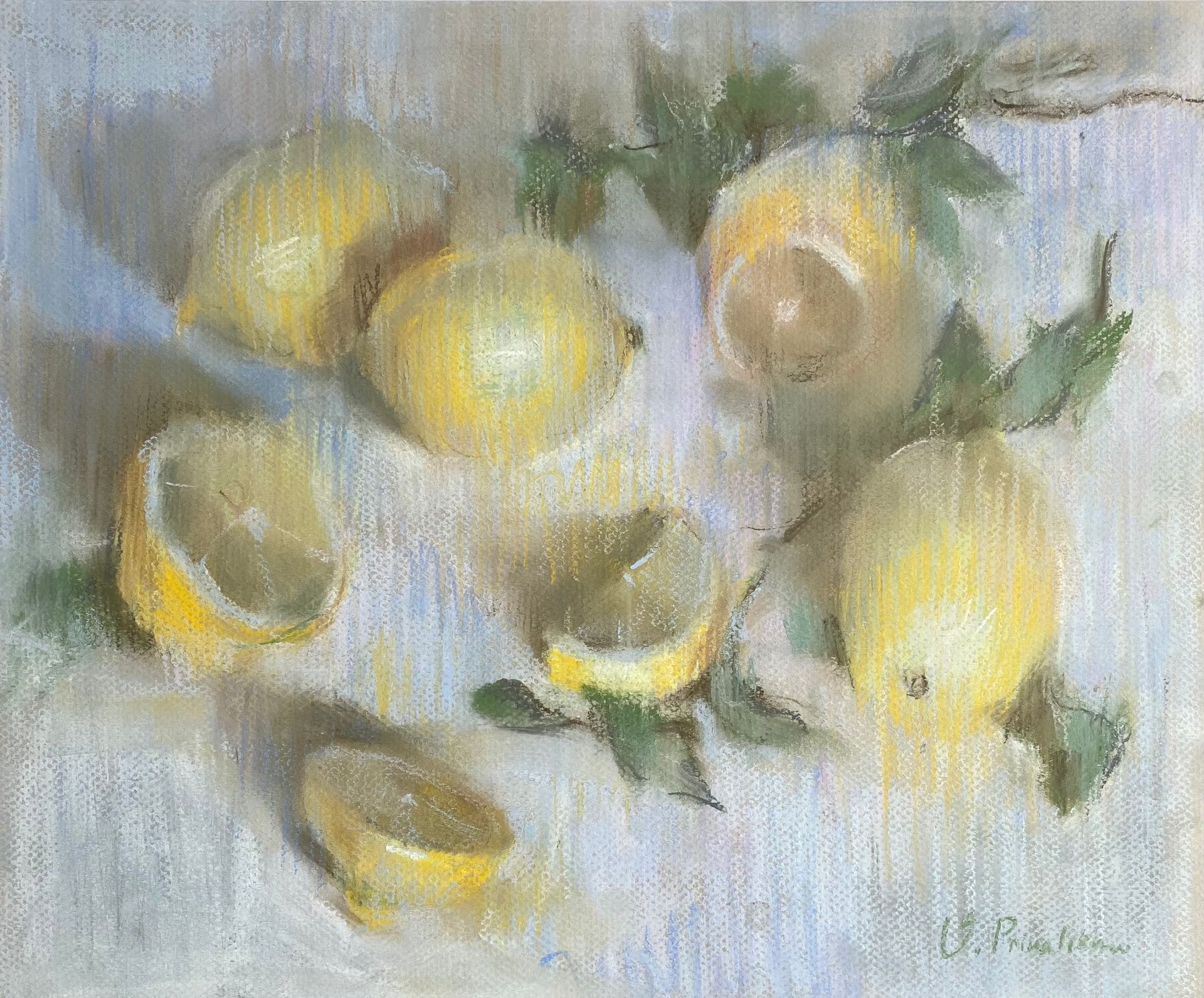 Валерия Привалихина (Авторская графика - 
                  39 x 32 см) Лимоны