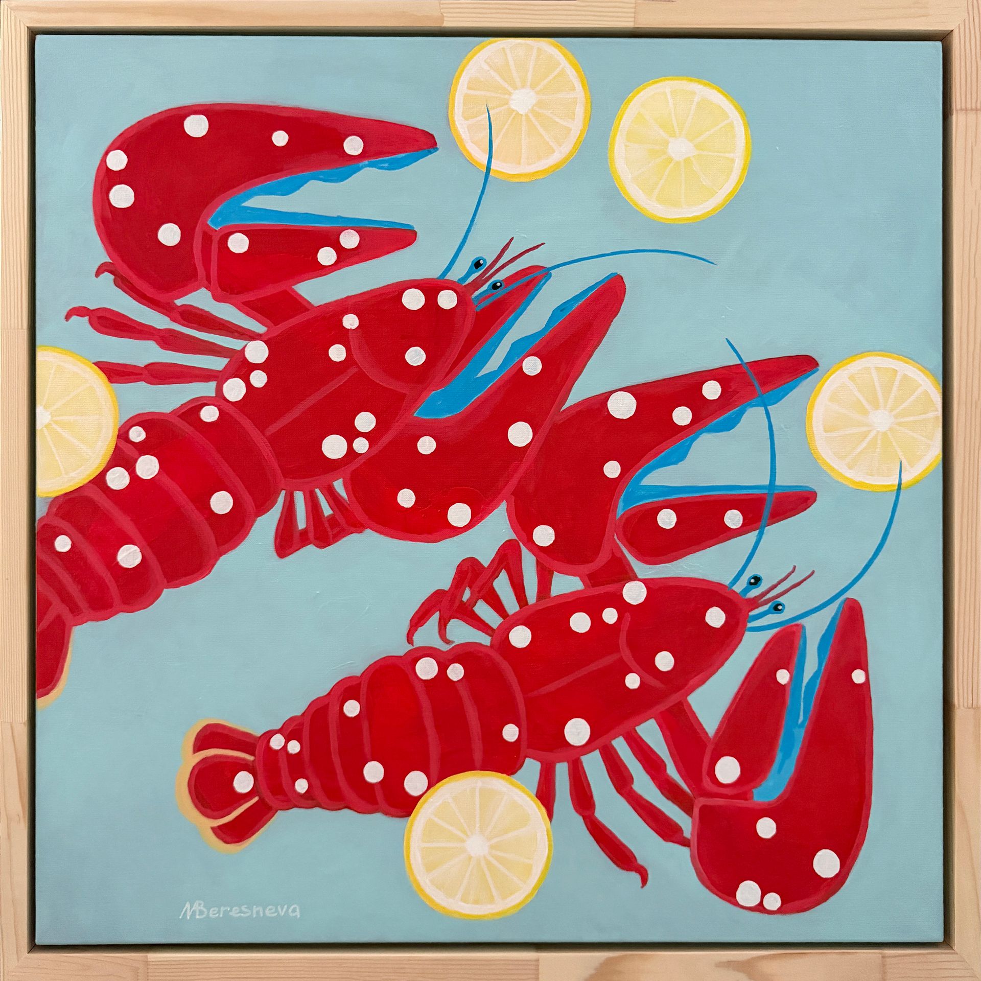 Марина Береснева (Картина, живопись - 
                  75 x 75 см) Собиратели лимонов