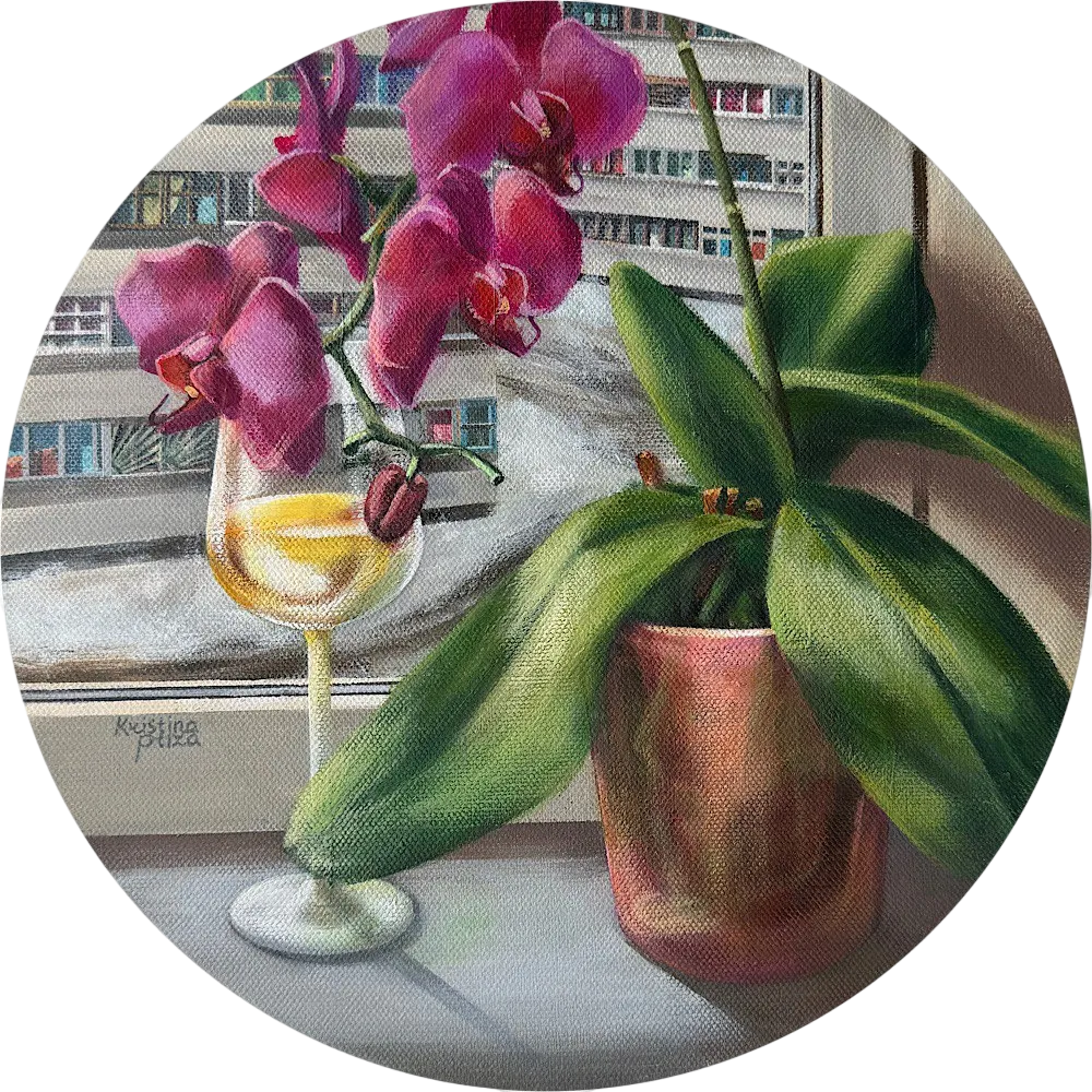 Kristina Ptiza (Картина, живопись - 
                  30 x 30 см) Viognier