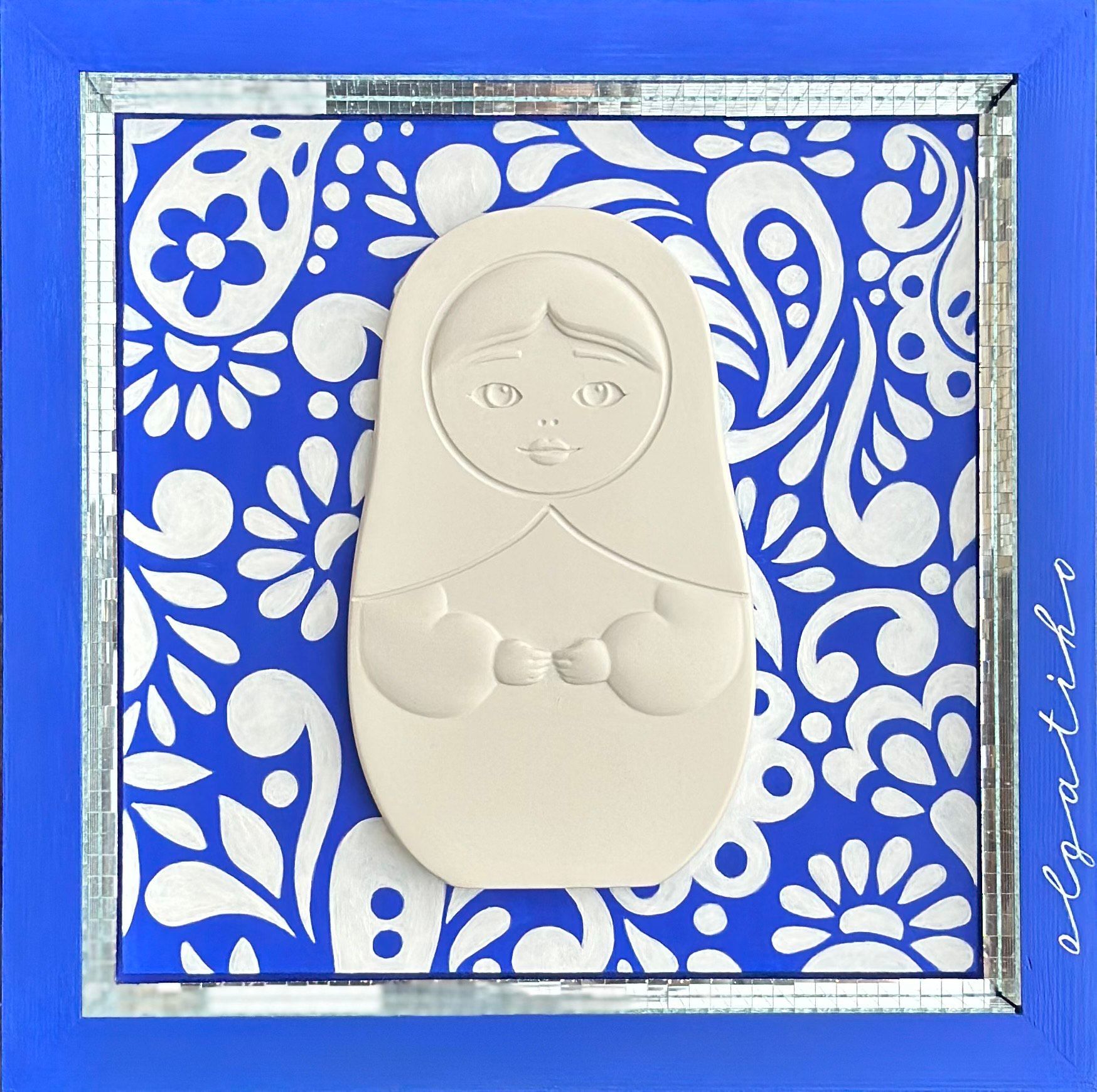 Ольга Зайцева (Картина, живопись - 
                  25 x 25 см) Славянский шик 19