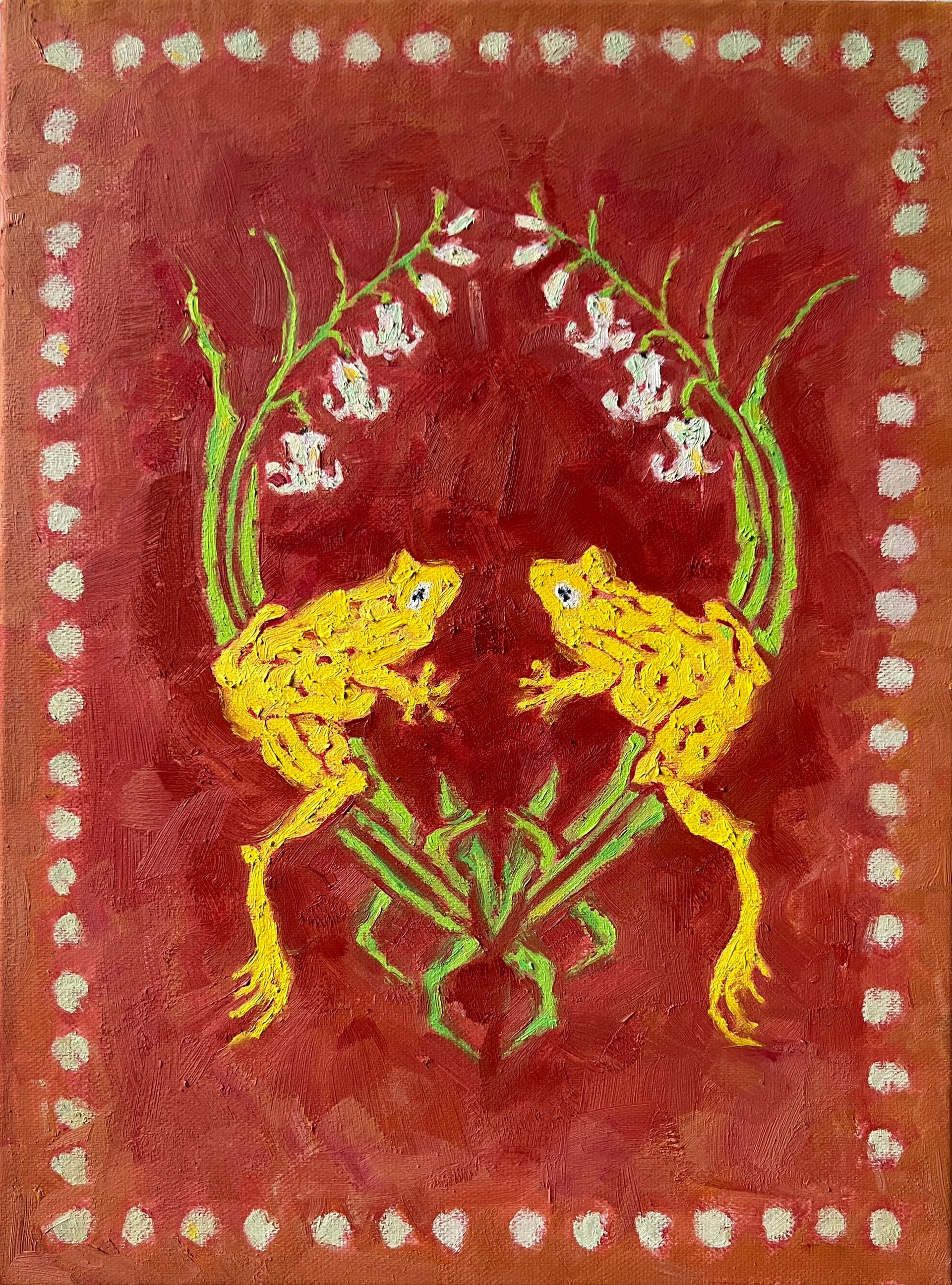 Алина Филимонова (Картина, живопись - 
                  30 x 40 см) Желтые лягушки