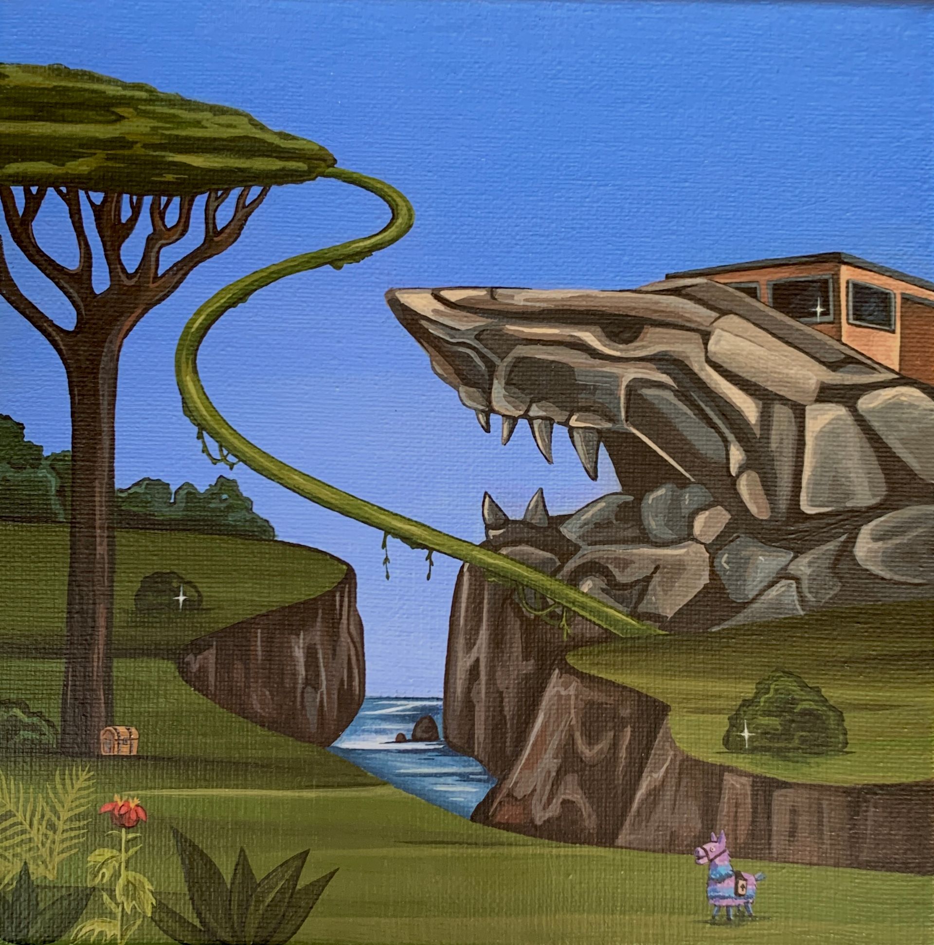 СВЕТ-ЛАНА (Картина, живопись - 
                  20 x 20 см) Fortnite