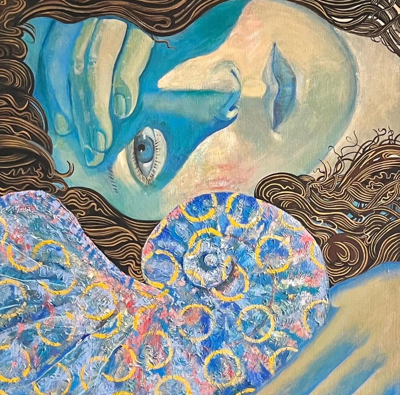 Борис Тарасов (Картина, живопись - 
                  70 x 70 см) Наяда