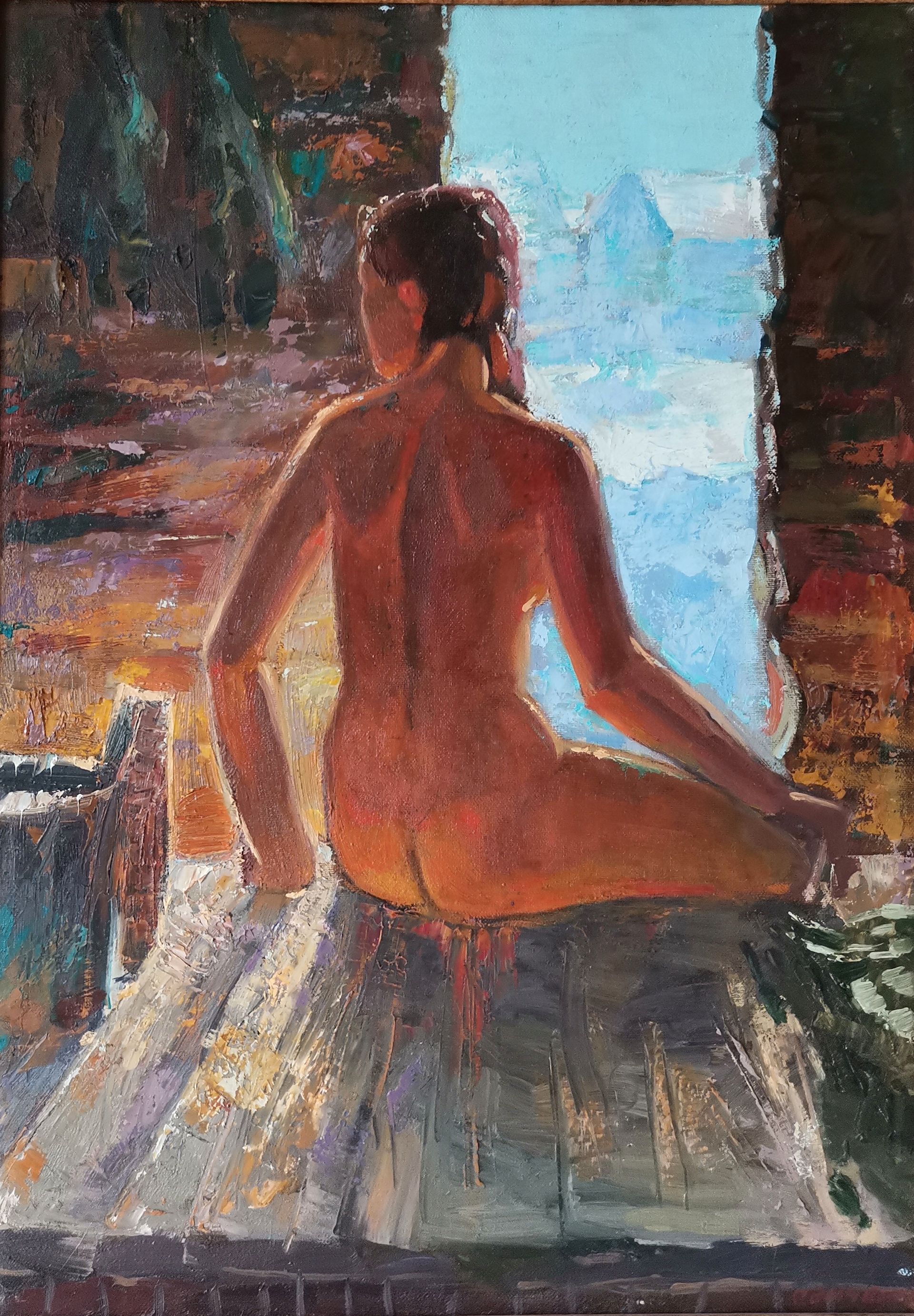 Ольга Семченко (Картина, живопись - 
                  50 x 70 см) Баня