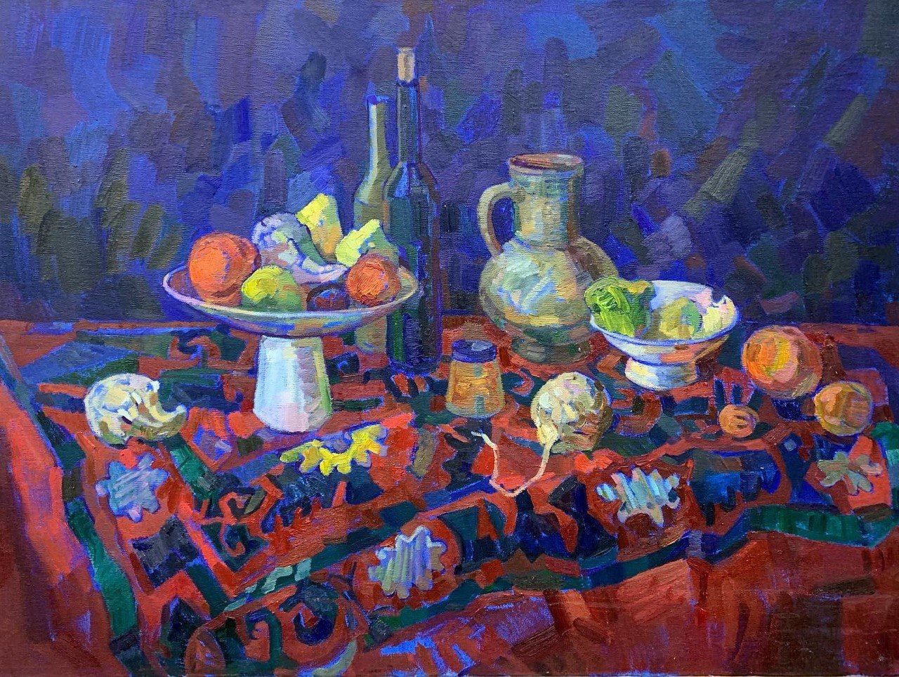 Ева Гец (Картина, живопись - 
                  80 x 60 см) Праздник ковра