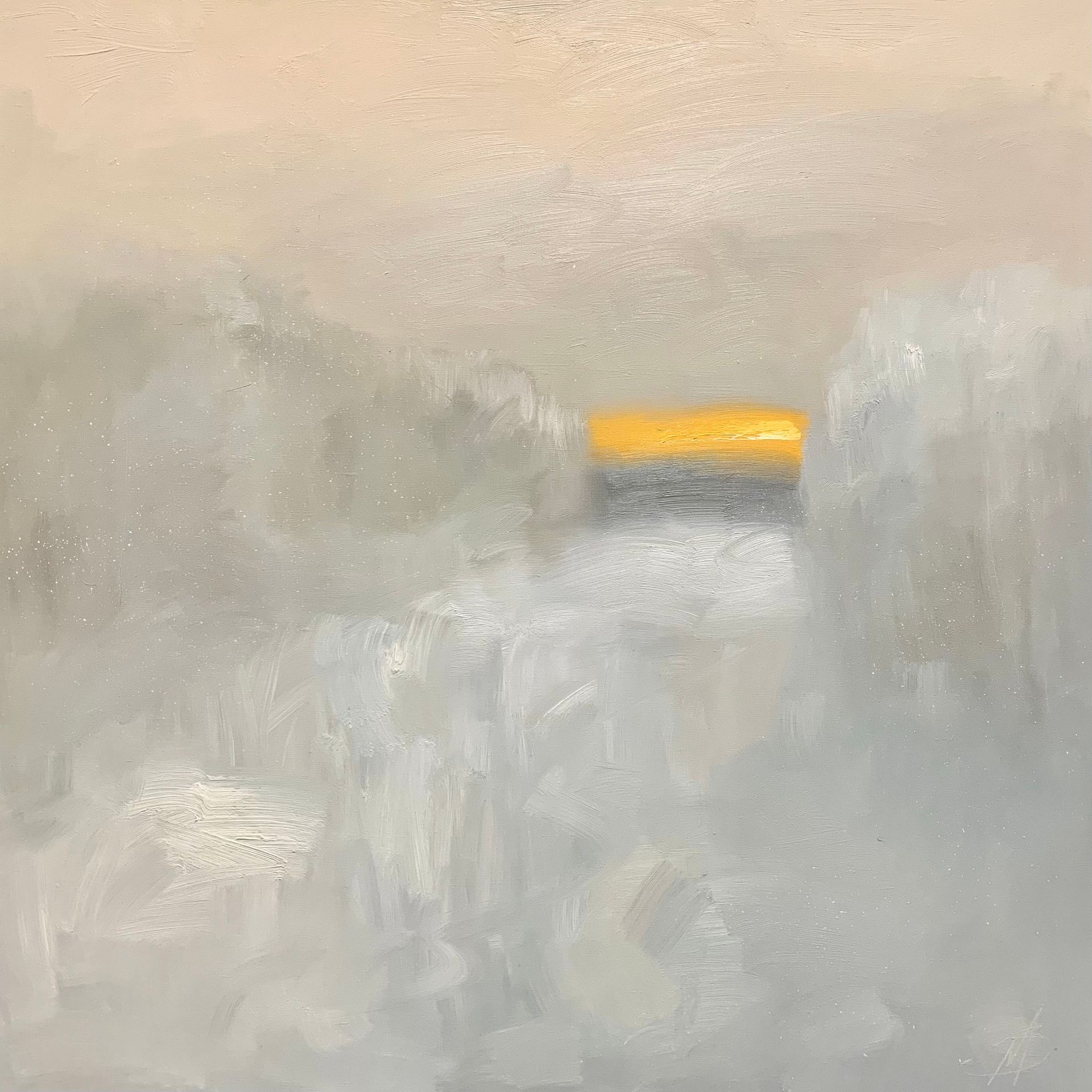 Анастасия Попова (Картина, живопись - 
                  80 x 80 см) Закат на горе Крестовая