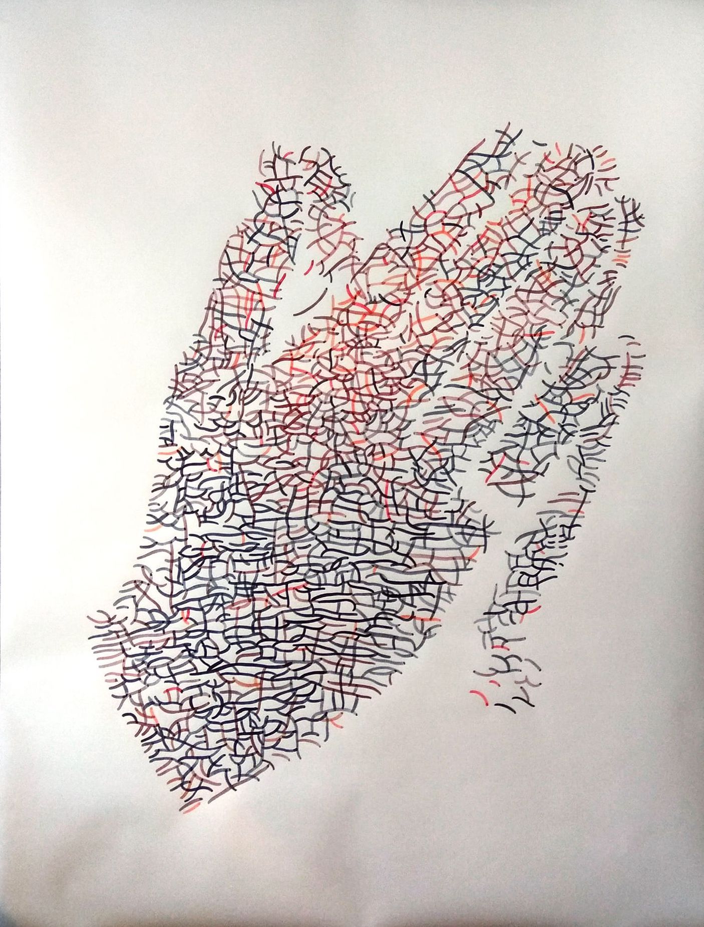 Анастасия Левина (Авторская графика - 
                  150 x 200 см) Руки
