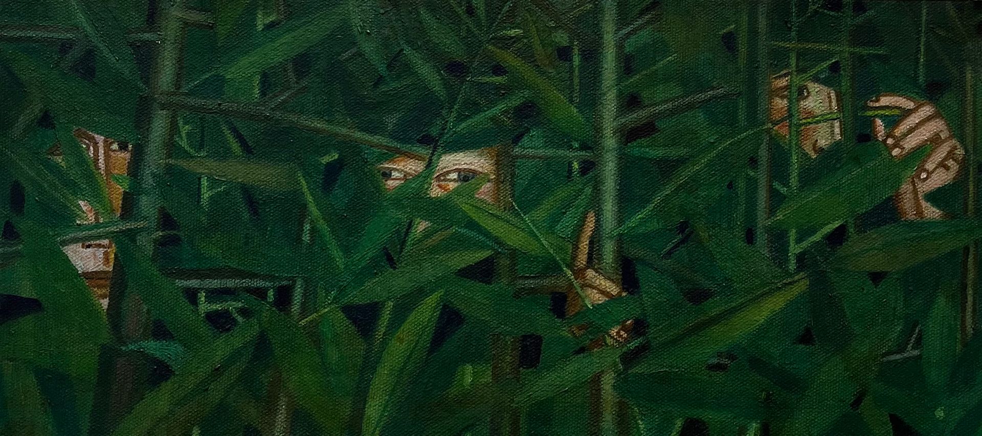 Иван Афонский (Картина, живопись - 
                  39 x 17 см) Заросли