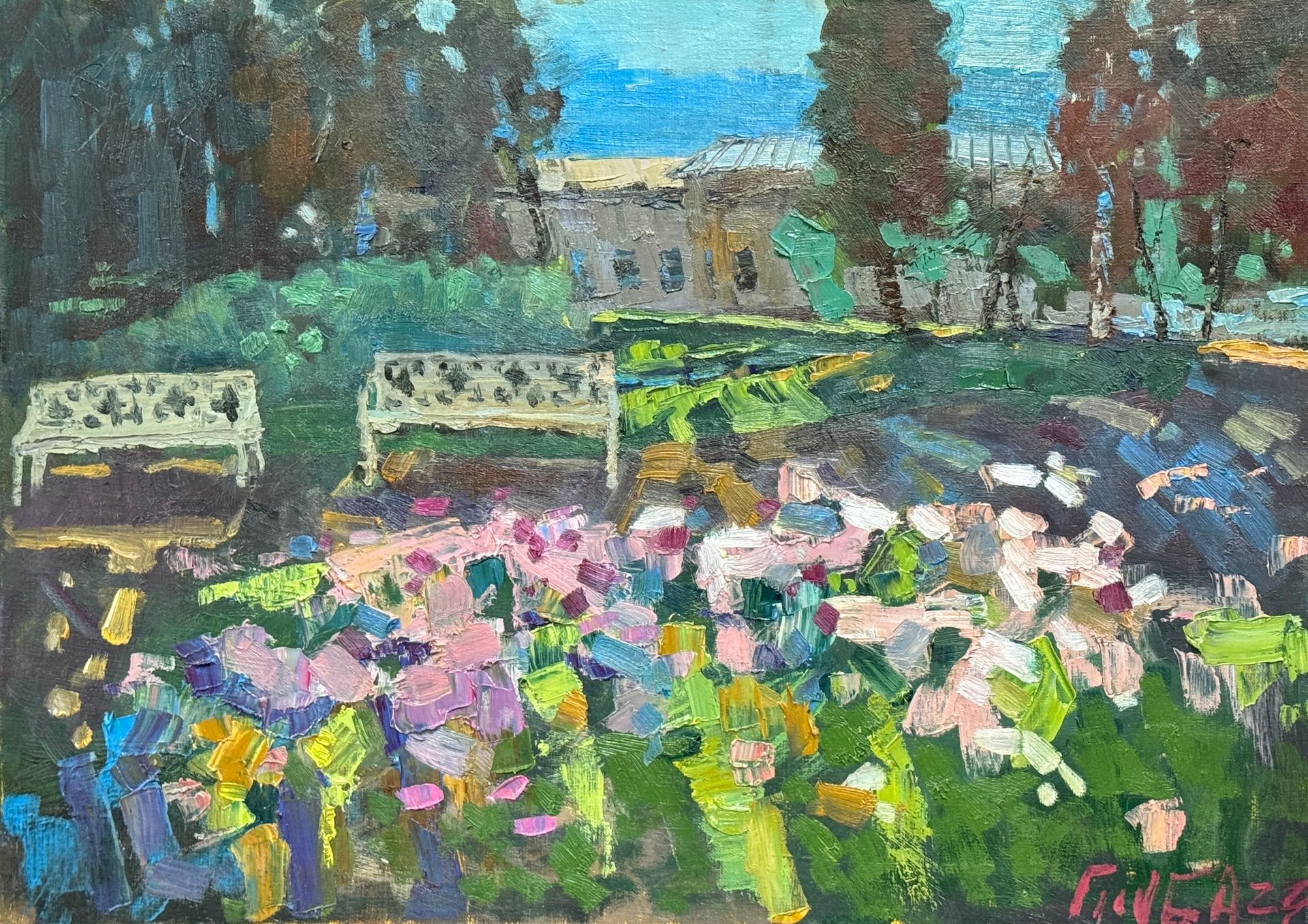 Анна Голубь (Картина, живопись - 
                  70 x 50 см) Тихие места ВДНХ