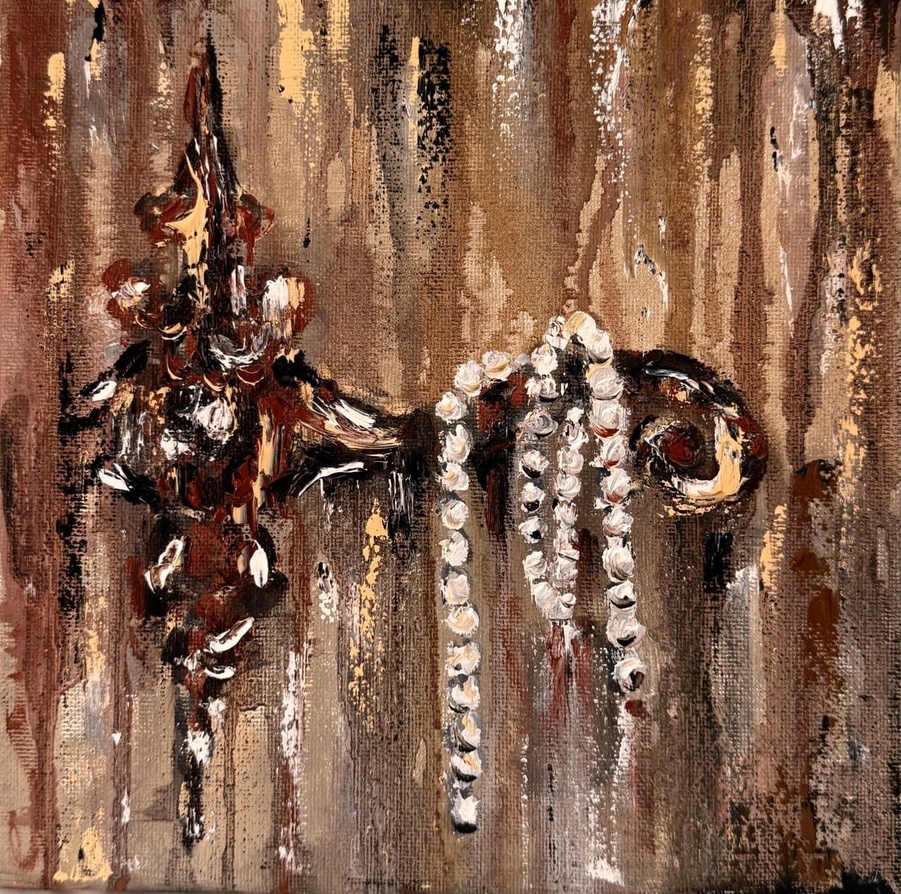 Белла Новинькова (Картина, живопись - 
                  20 x 20 см) Ключ потерян…