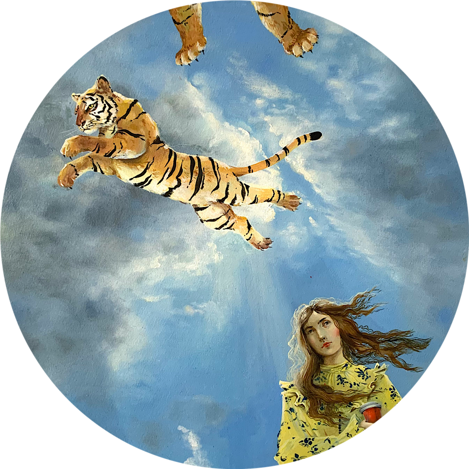 Мария Черепанова (Картина, живопись - 
                  40 x 40 см) Предчувствие (картина+NFT)