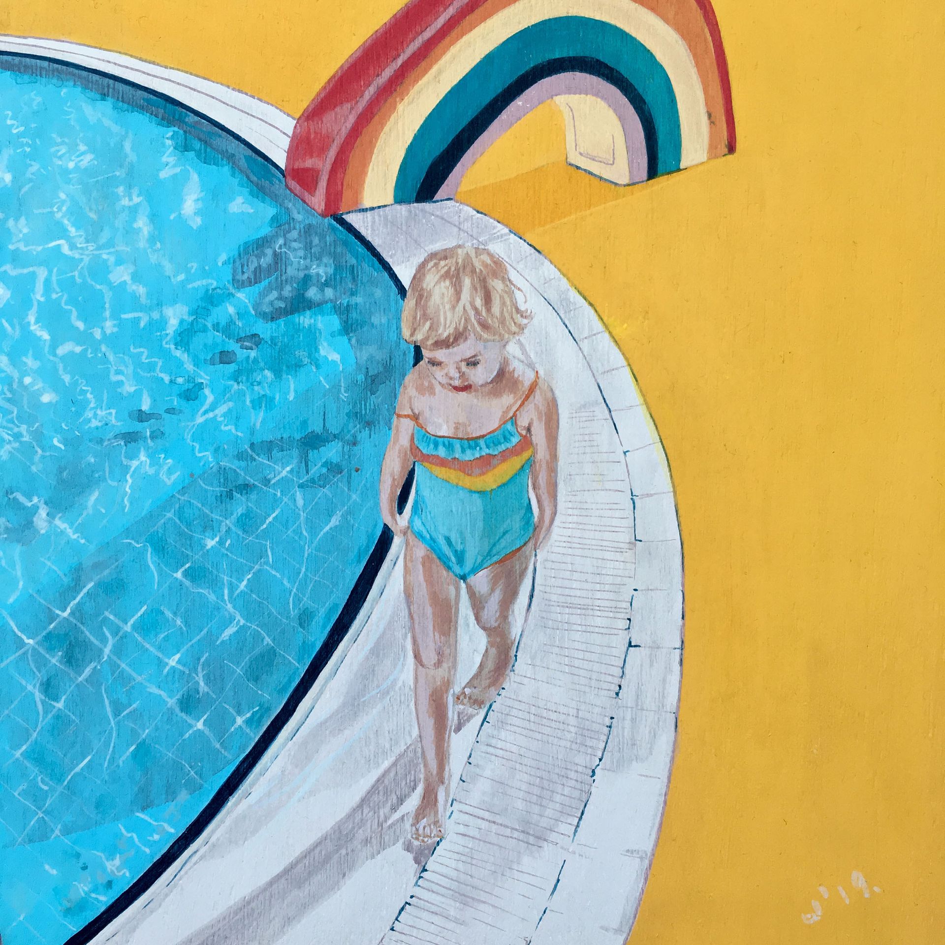 Анастасия Шпак (Картина, живопись - 
                  30.5 x 30.5 см) Не ходи по краю