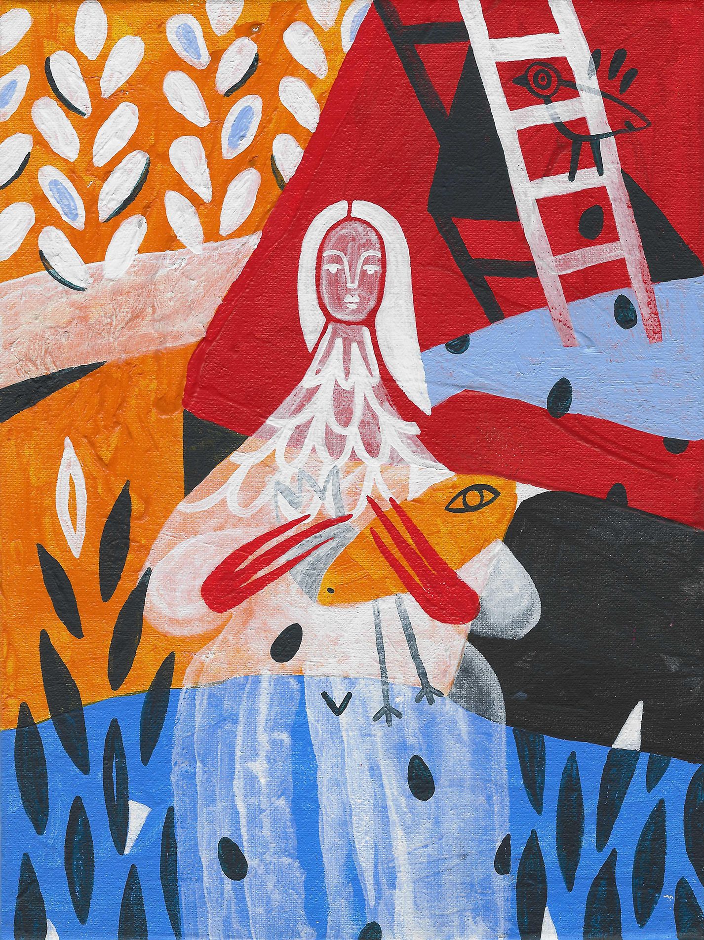 Лена Романовская (Авторская графика - 
                  15 x 20 см) Я тебе не дряпанка