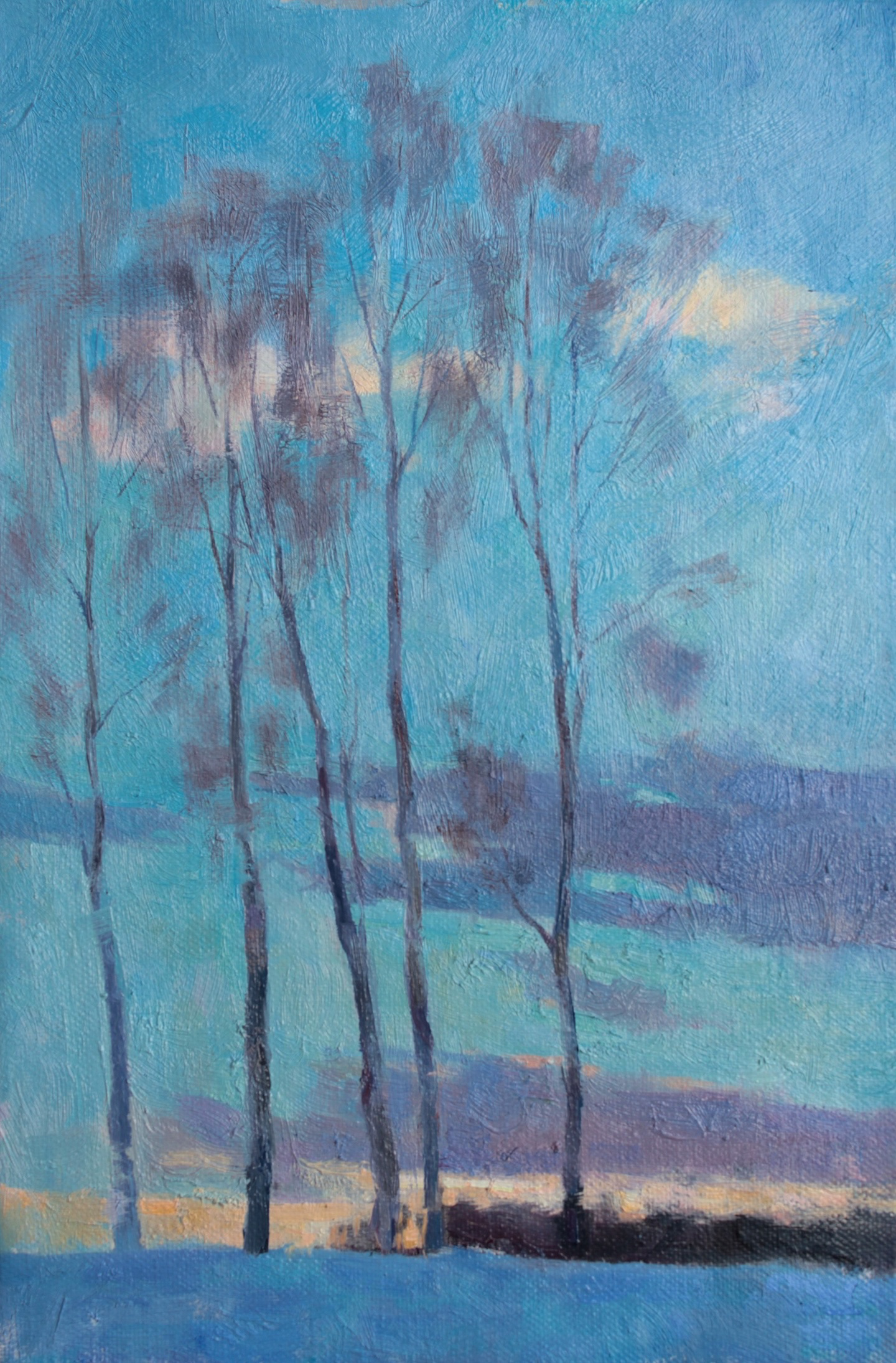 Алина Коршункова (Картина, живопись - 
                  20 x 30 см) Зимний вечер