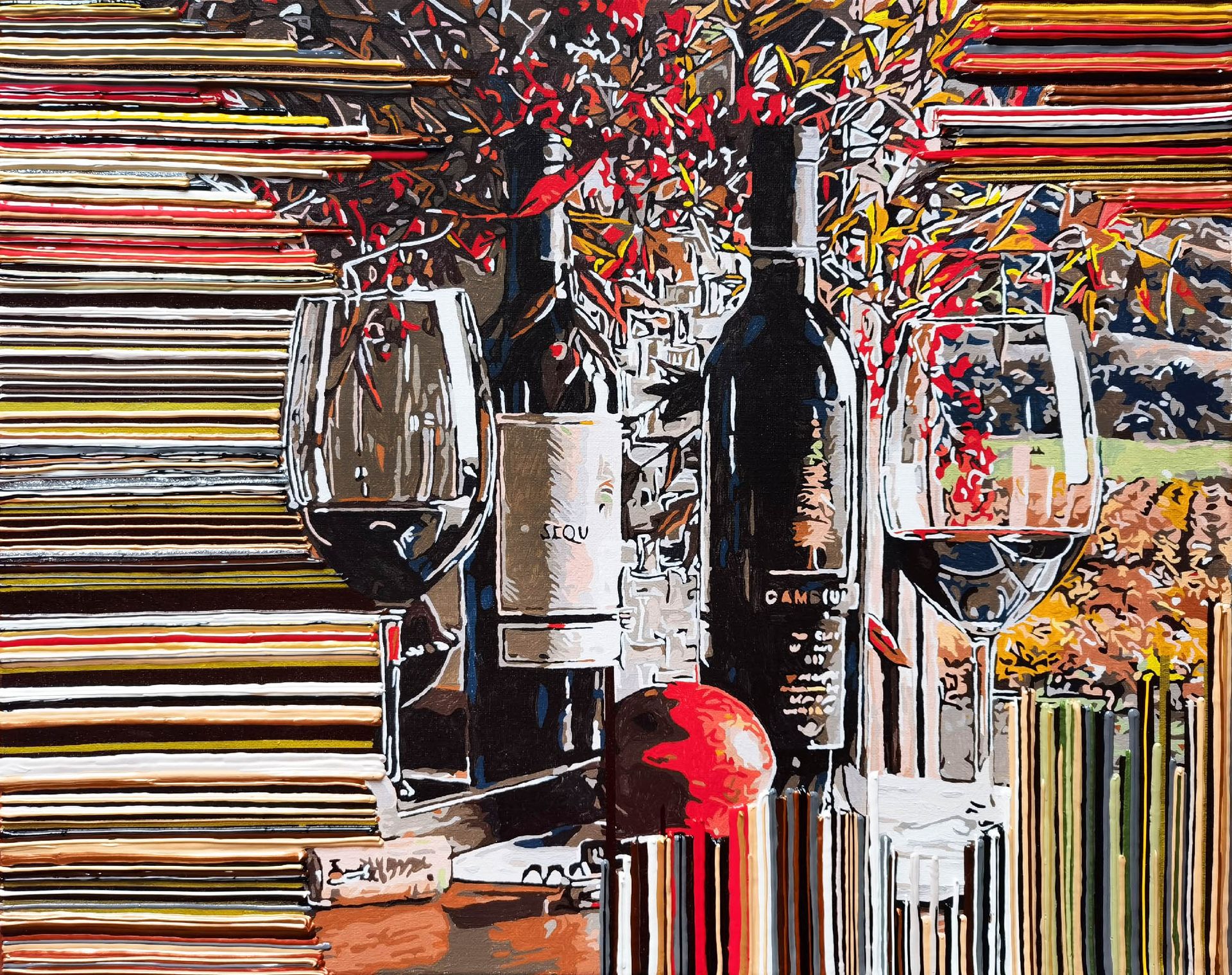 Ирина БАСТ (Картина, живопись - 
                  50 x 40 см) Дегустация вина