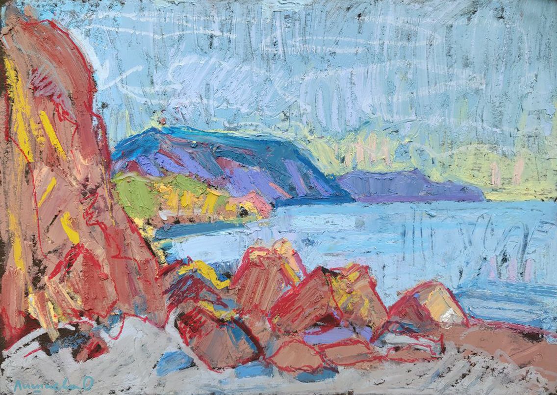 Олеся Лишаева (Авторская графика - 
                  41.5 x 29.5 см) Море в Морском