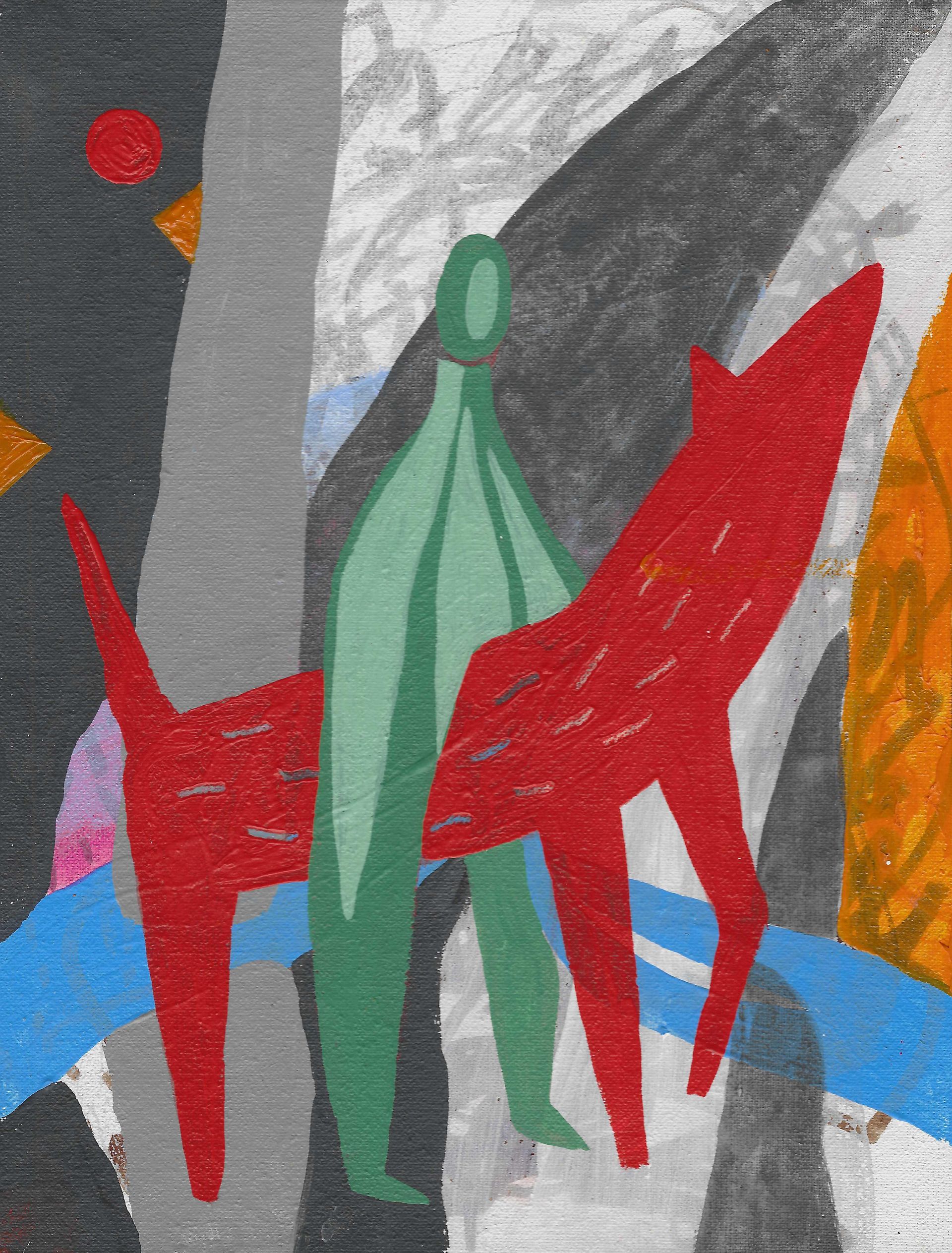 Лена Романовская (Картина, живопись - 
                  15 x 20 см) Всегда на коне!