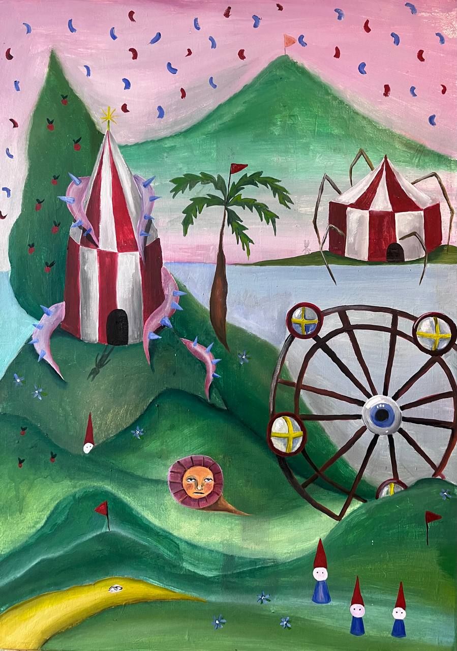 Лина Кордюченко (Картина, живопись - 
                  50 x 70 см) Парковая зона