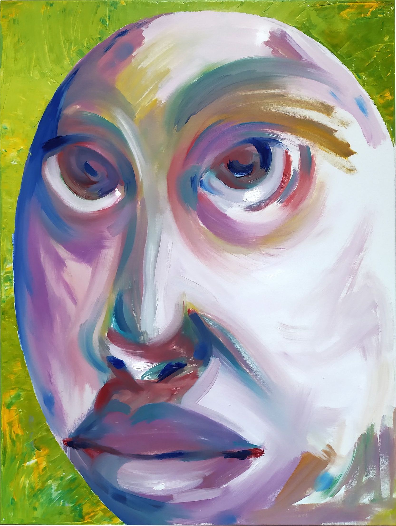 Оля Душкина (Картина, живопись - 
                  60 x 80 см) Автопортрет в дачном зеркале