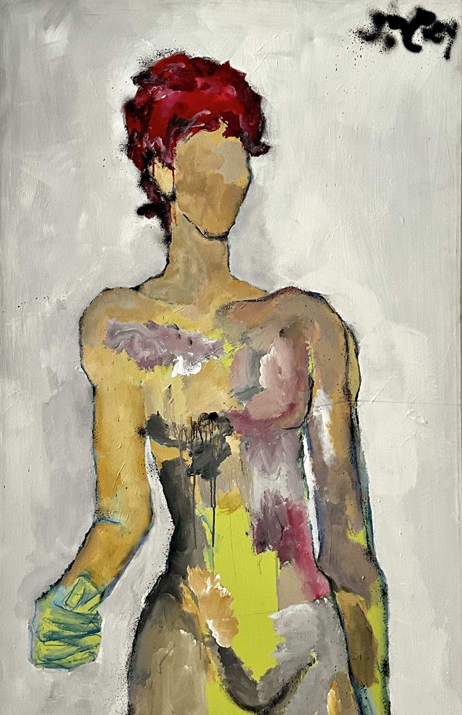 Маду Ахмедова (Картина, живопись - 
                  90 x 160 см) Red