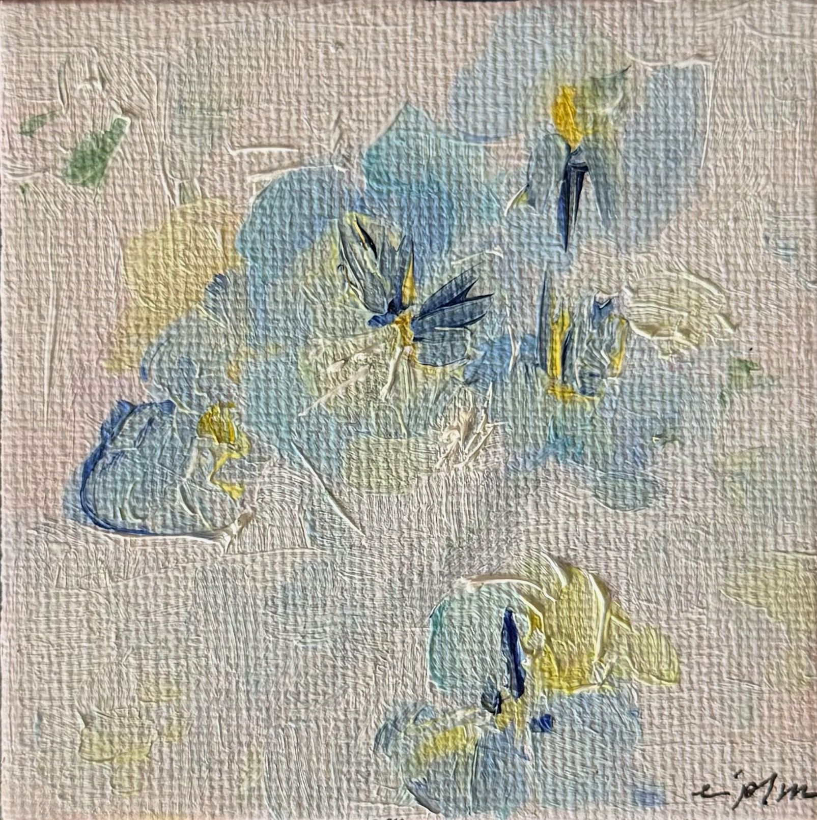 Виктория Зарецкая (embrassé par la muse) (Картина, живопись - 
                  7.5 x 7.5 см) Pensées
