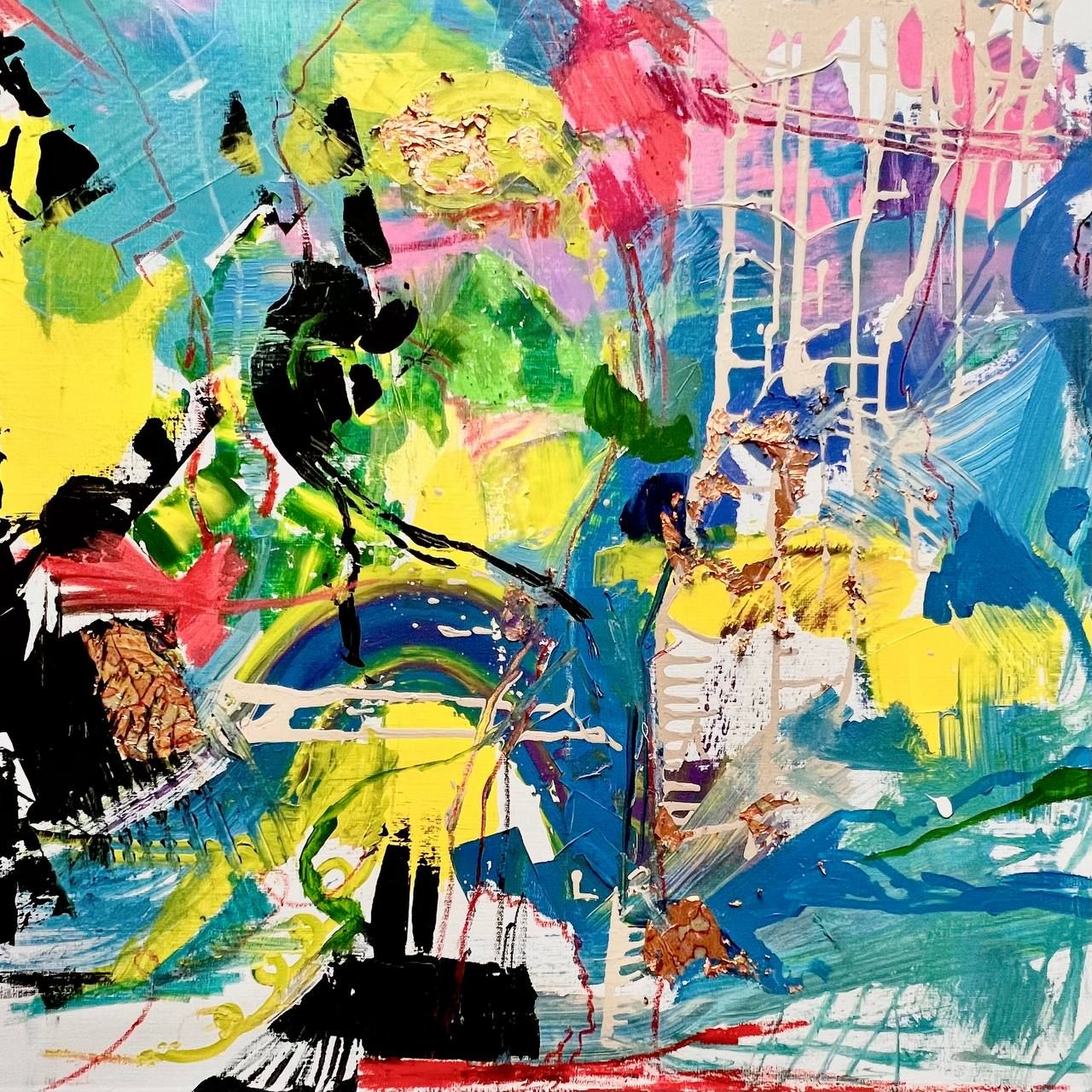 Кира Мрик (Картина, живопись - 
                  80 x 80 см) Поток