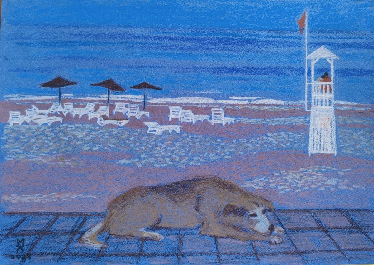 Екатерина Маланьина (Авторская графика - 
                  44 x 31 см) Печаль