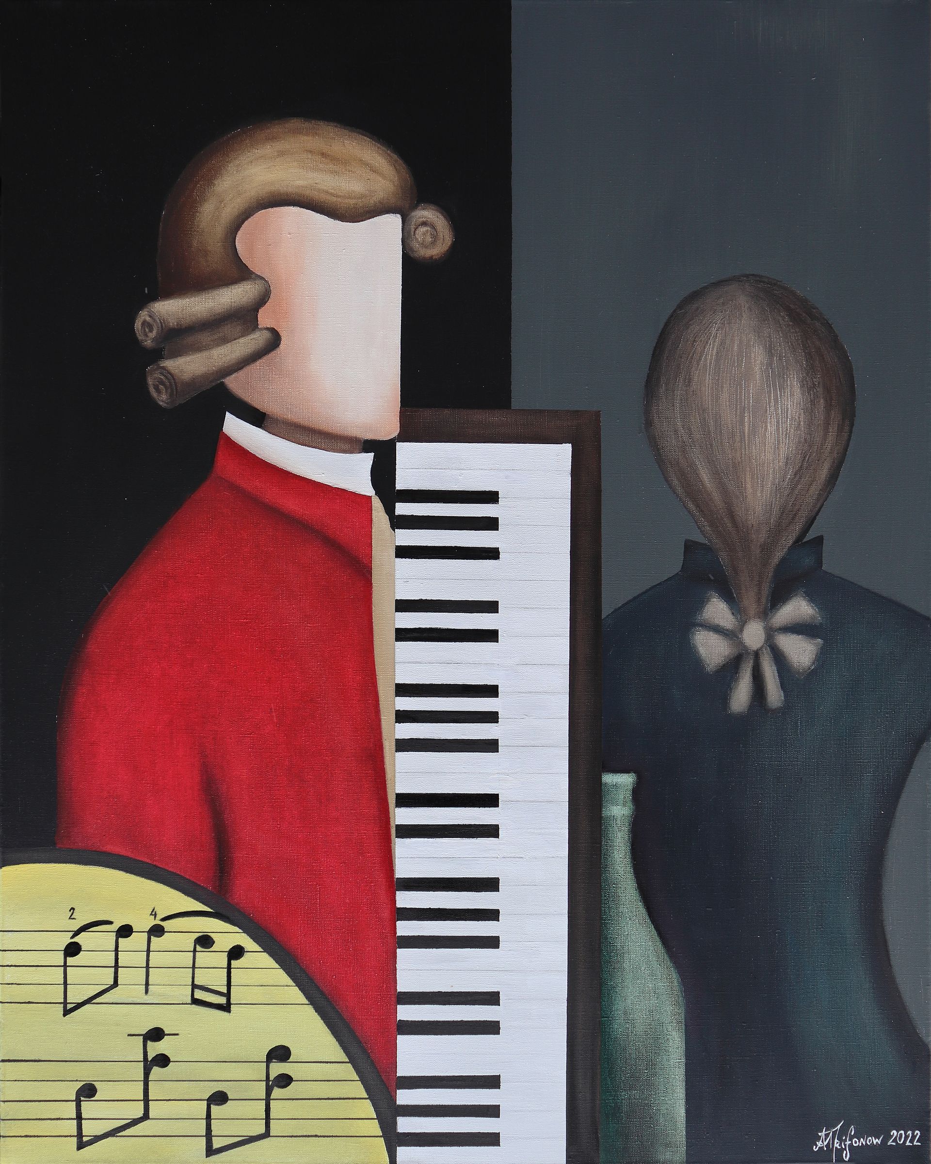 Александр Трифонов (Картина, живопись - 
                  80 x 100 см) Моцарт и Сальери