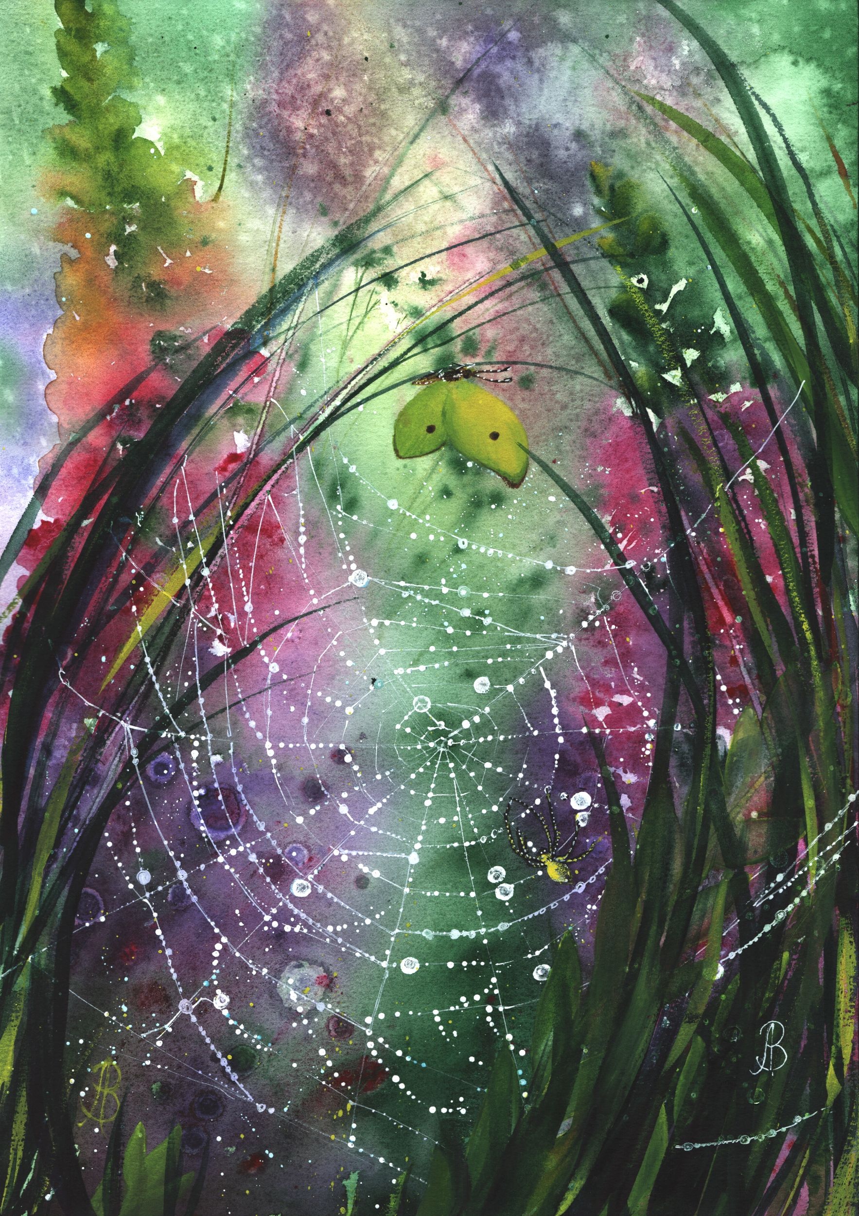 Алла Валежина (Авторская графика - 
                  30 x 42 см) Опасная встреча