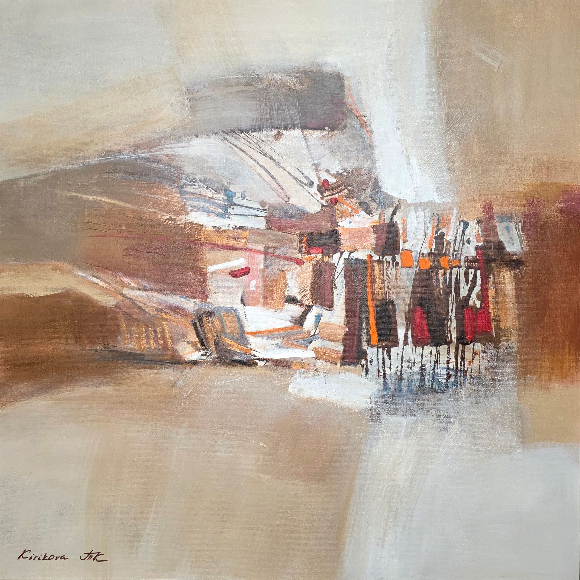 Татьяна Кирикова (Картина, живопись - 
                  100 x 100 см) Осенняя Симфония